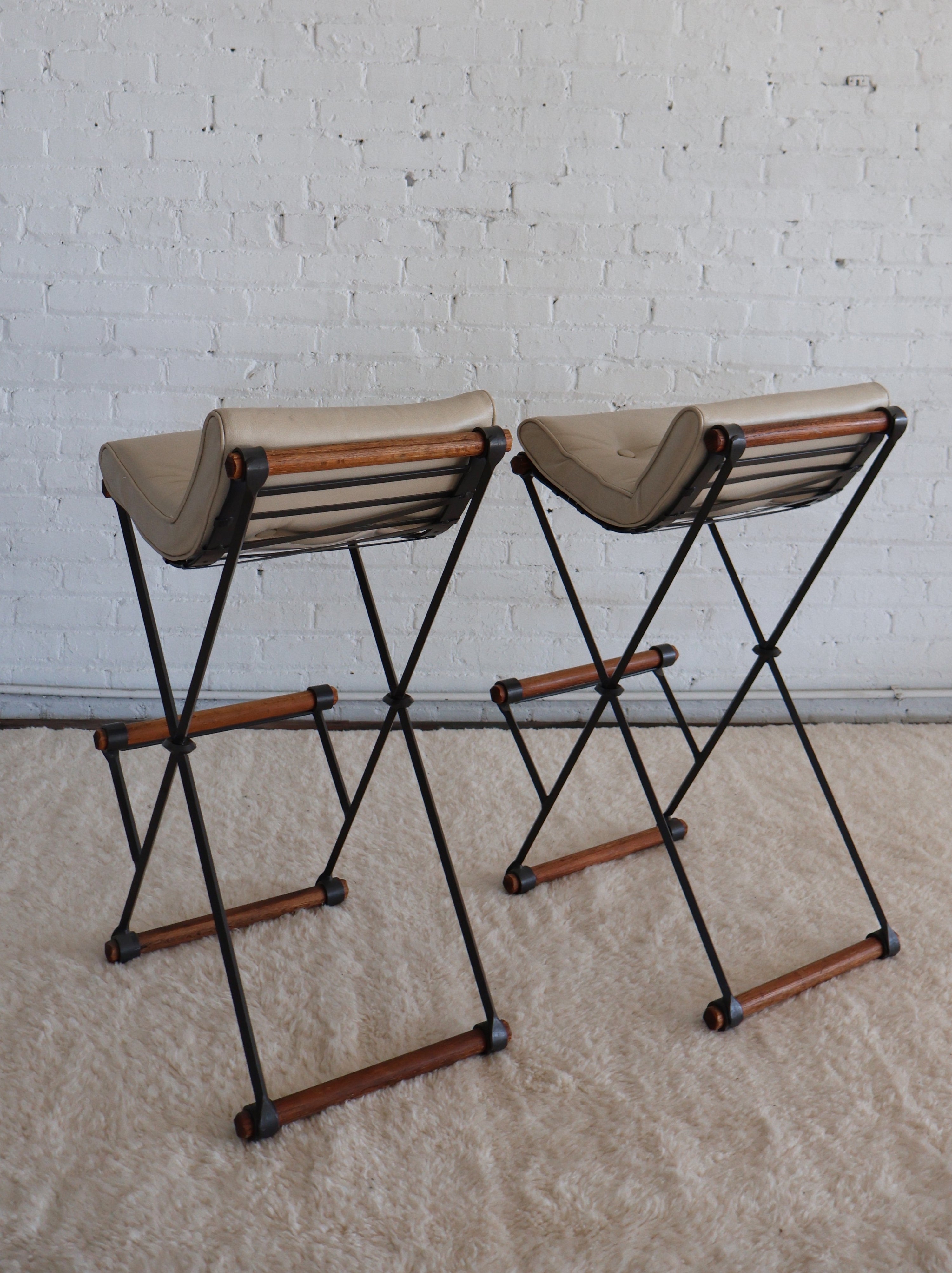 The Vintage Cleo Baldon Iron & Wood Barstools