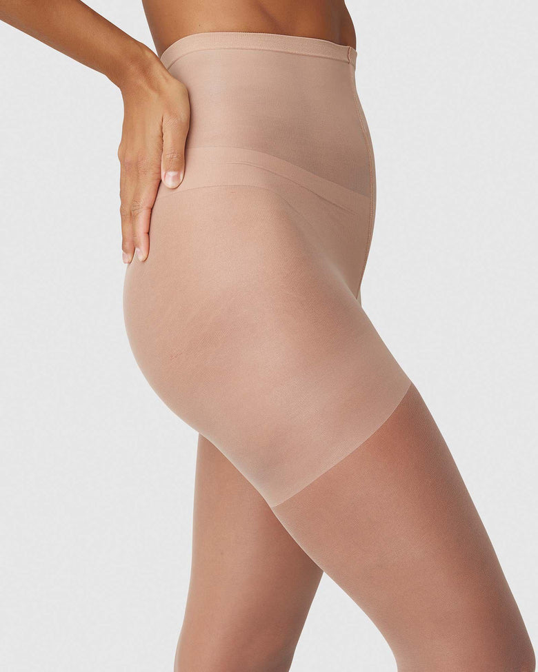 The Tuva Sculpting Tights in Beige by Swedish Stockings