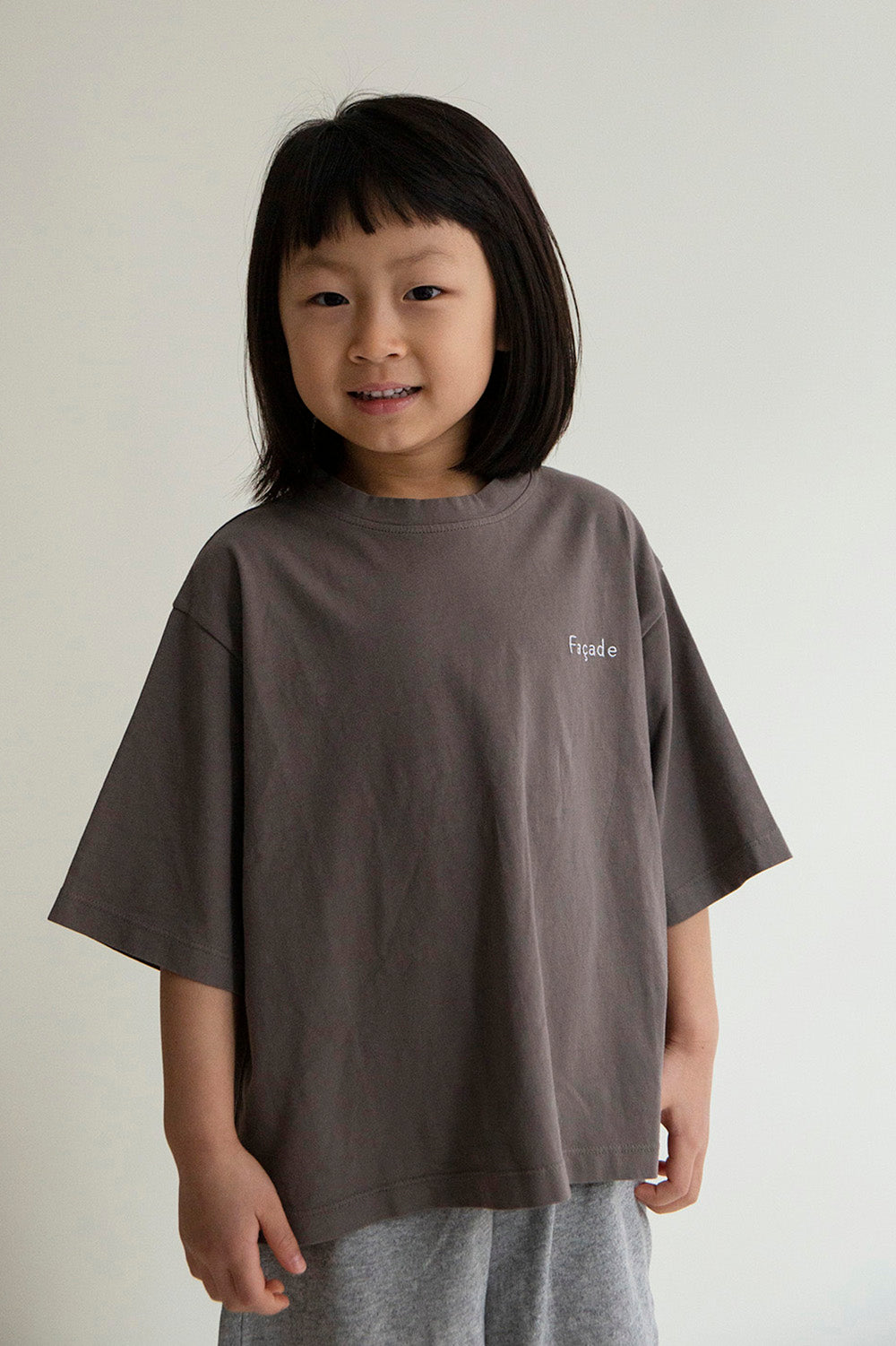 Façade Ishi Wide Short Sleeve Tee in Stone