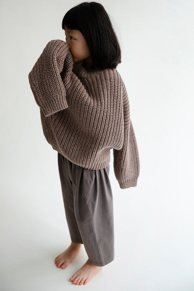 Façade Nuage Knitted Sweater in Brown