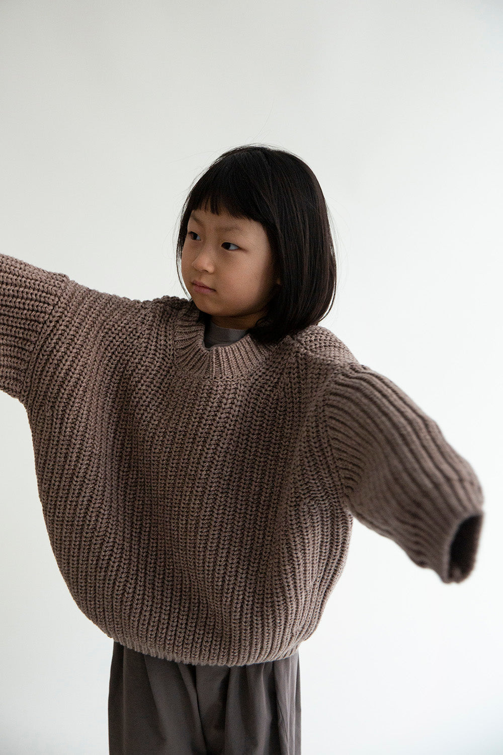 Façade Nuage Knitted Sweater in Brown