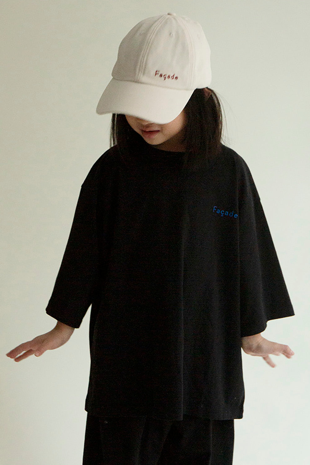 Façade Ishi Wide Short Sleeve Tee in Black