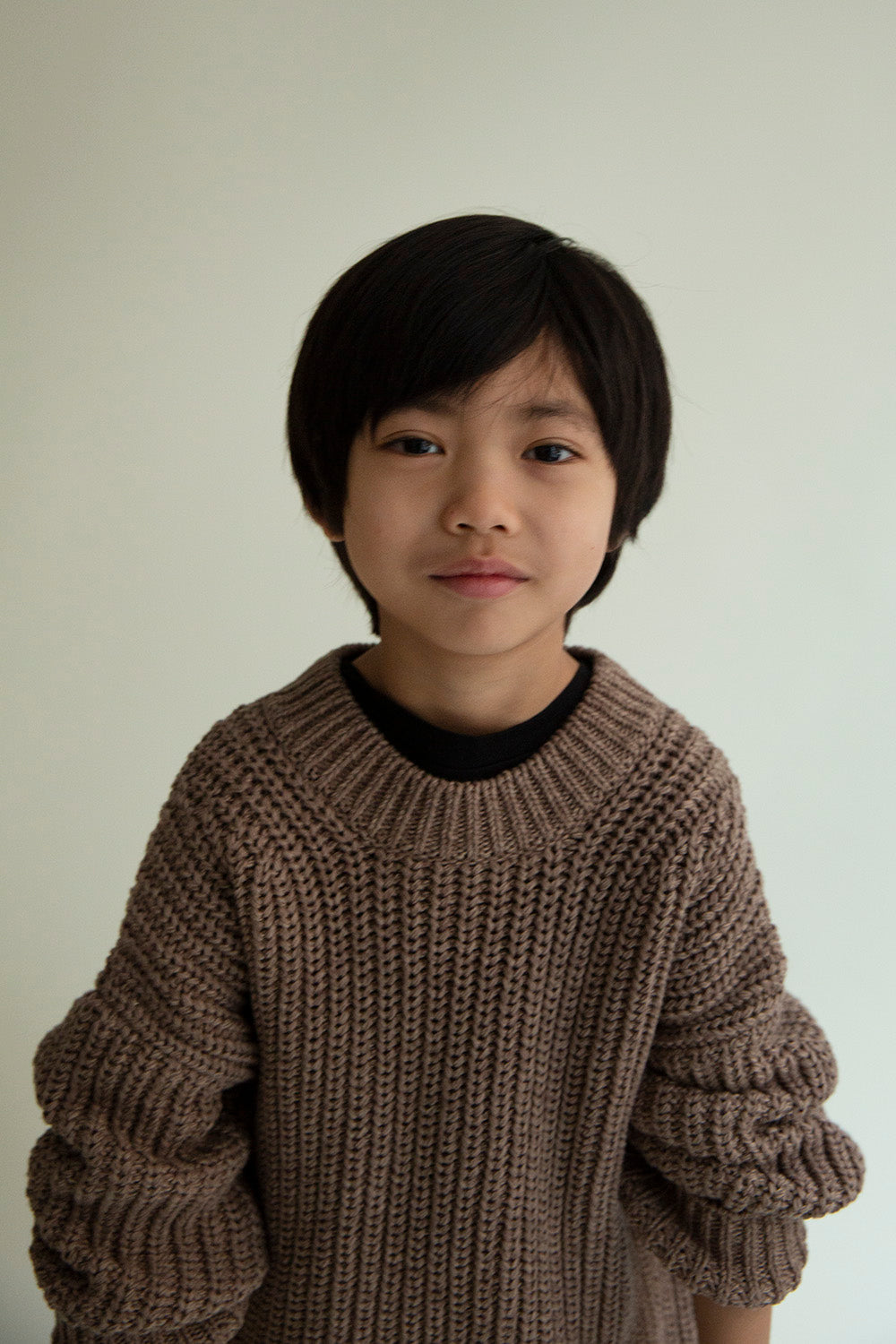 Façade Nuage Knitted Sweater in Brown