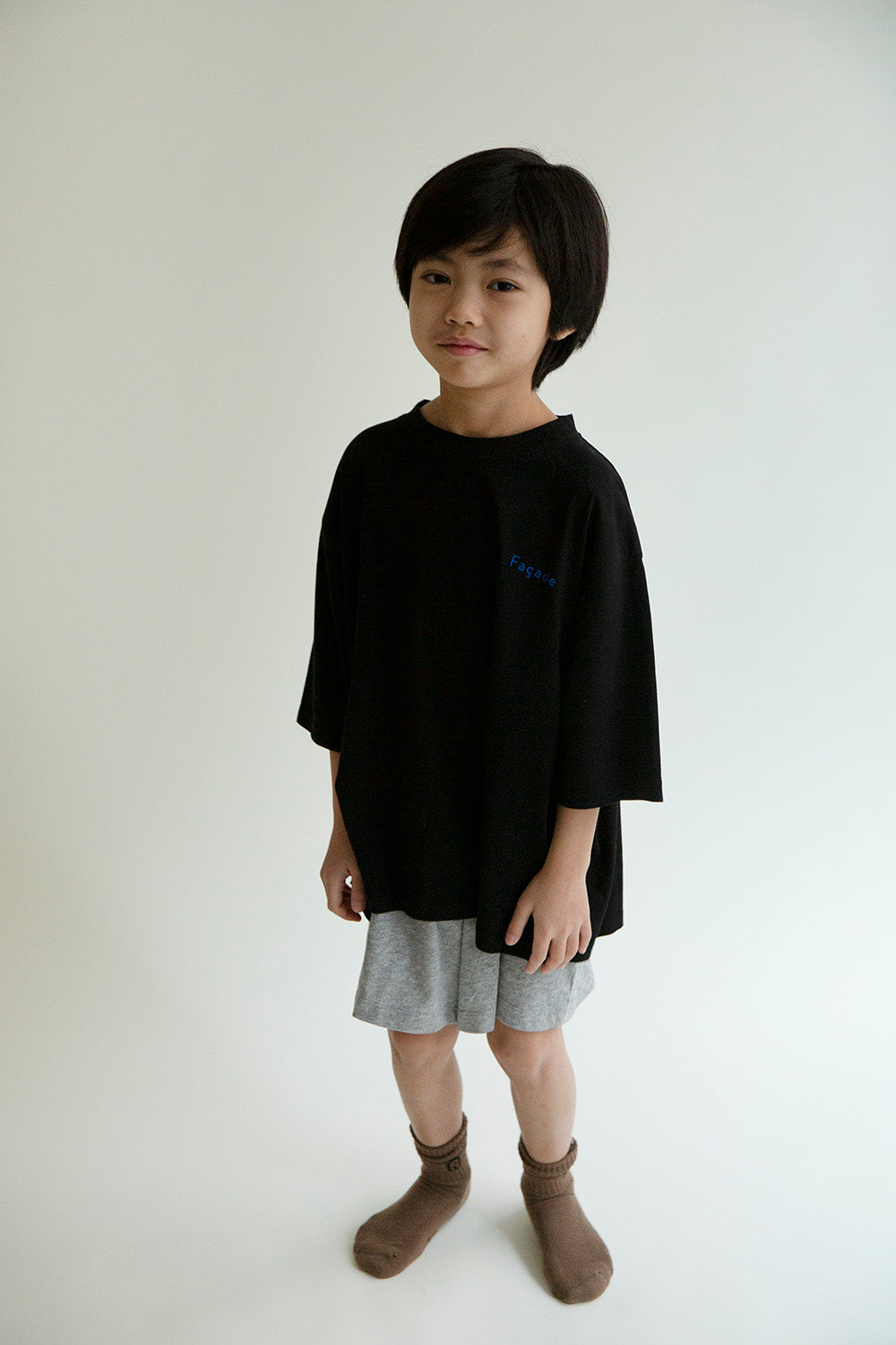Façade Ishi Wide Short Sleeve Tee in Black