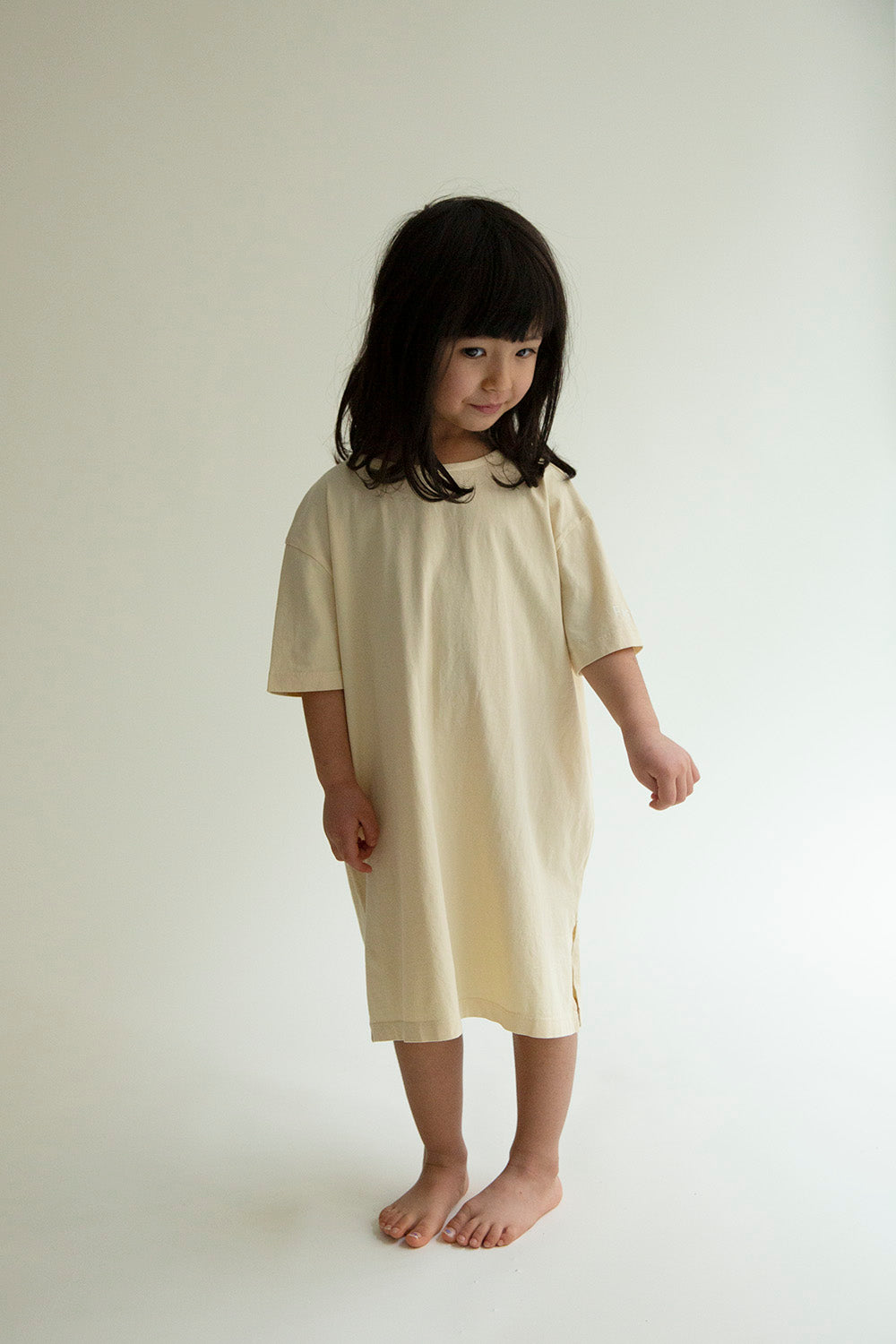 Façade Soleil Tee Dress with Ribbons in Butter