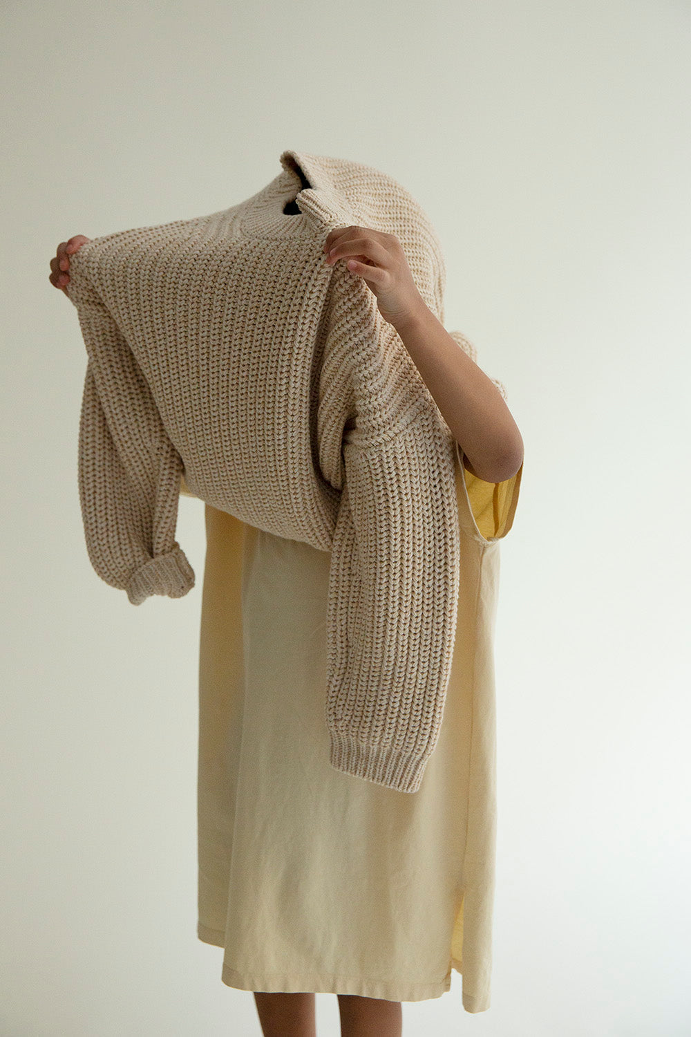 Façade Nuage Knitted Sweater in Wheat