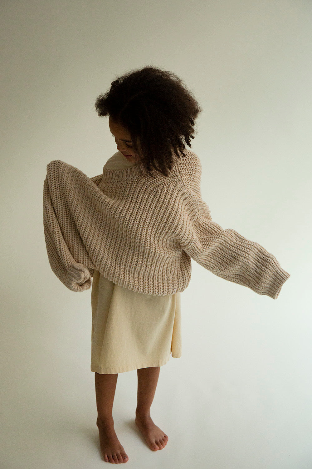Façade Nuage Knitted Sweater in Wheat