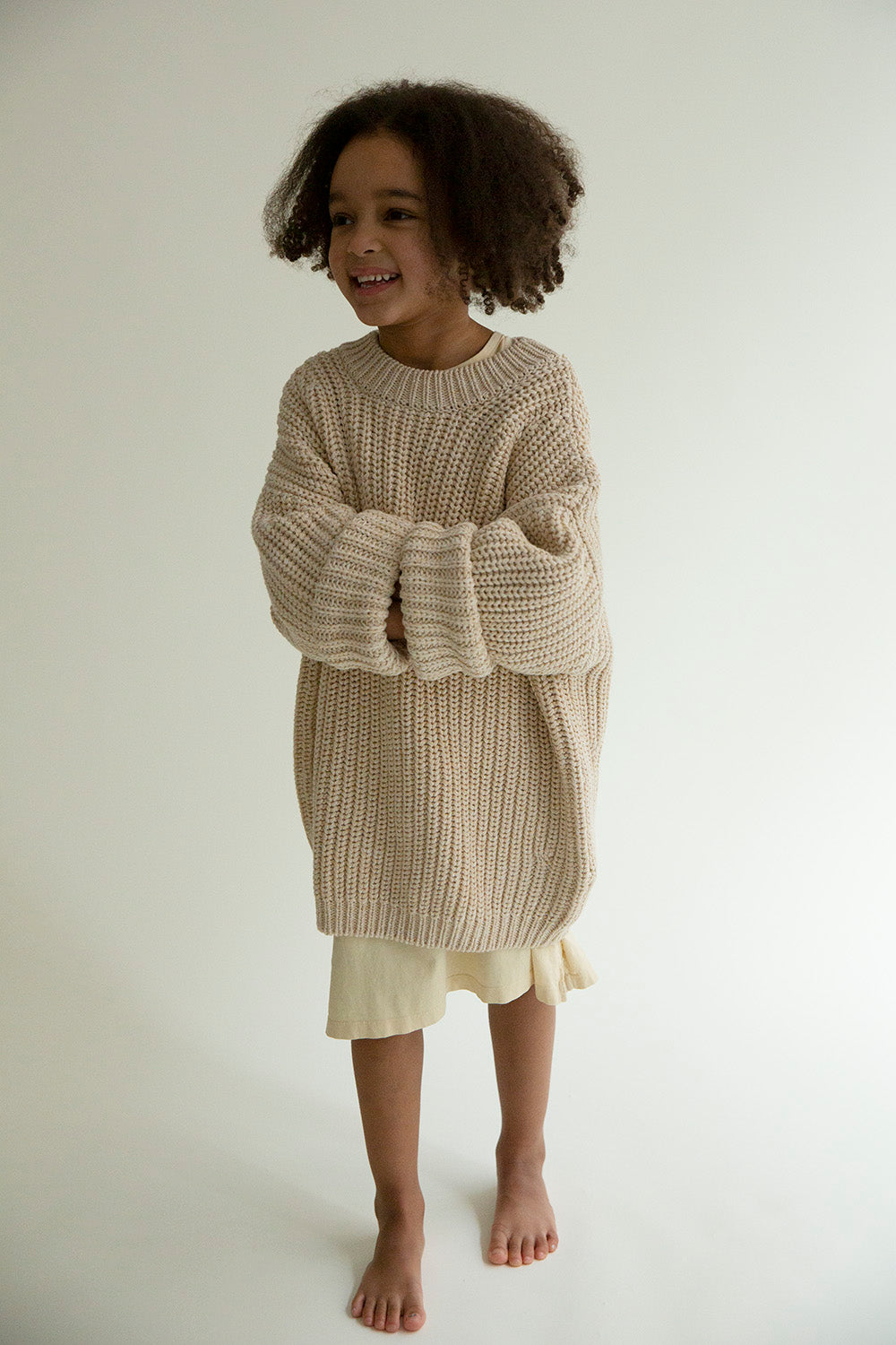 Façade Nuage Knitted Sweater in Wheat