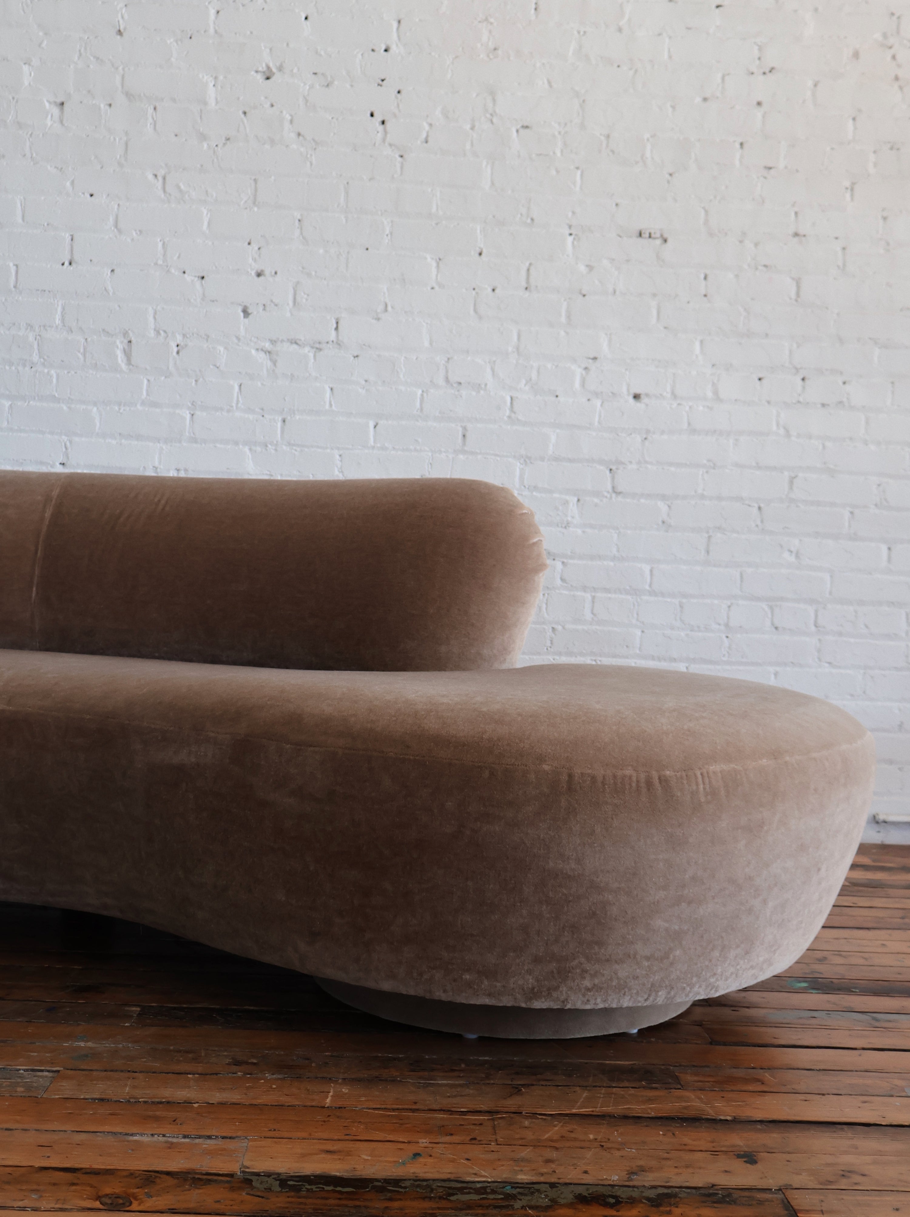 Vintage Italian Mohair Kagan Style Sofa