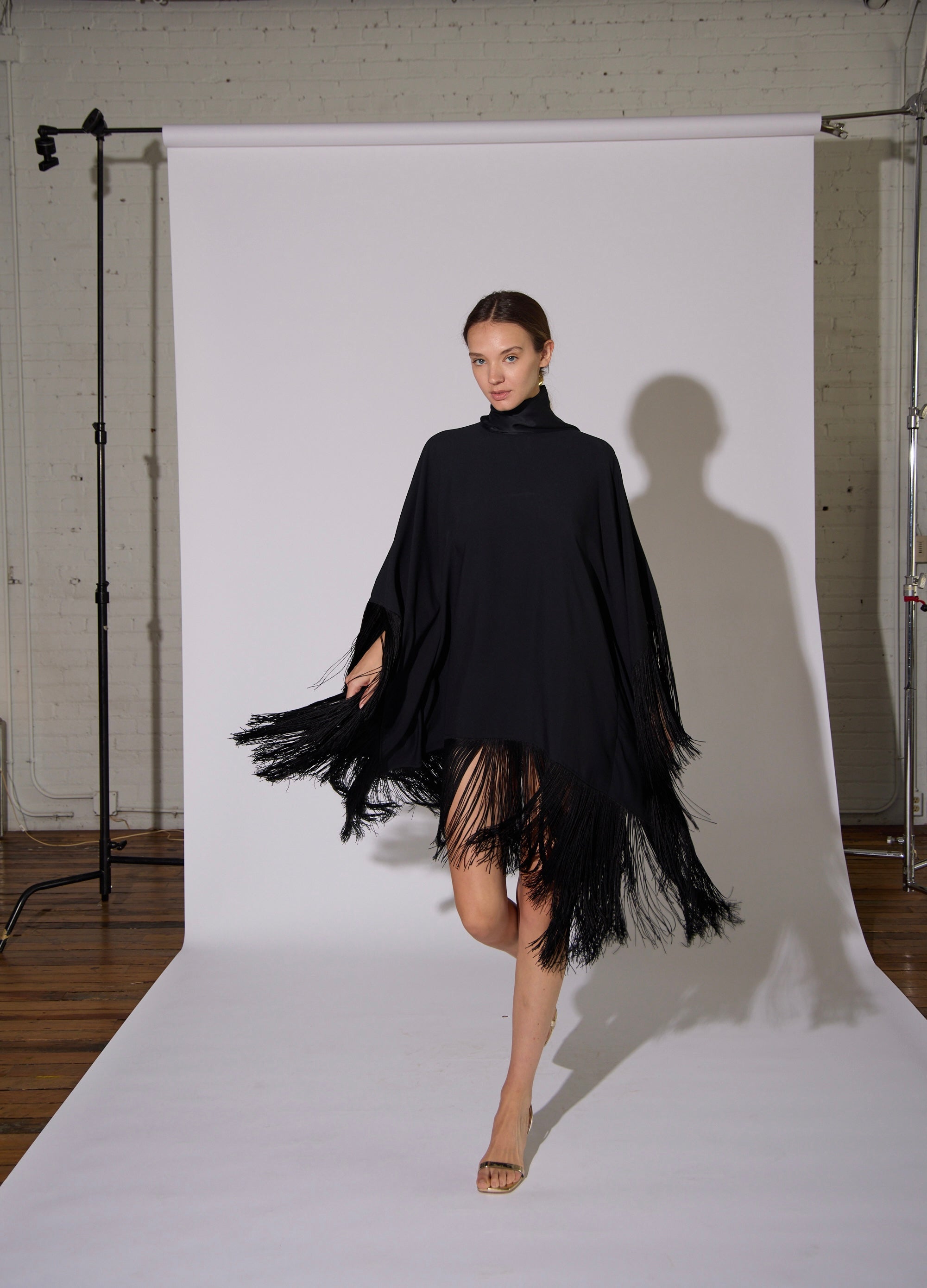 The Piccolo Mrs Ross Kaftan in Black by Taller Marmo