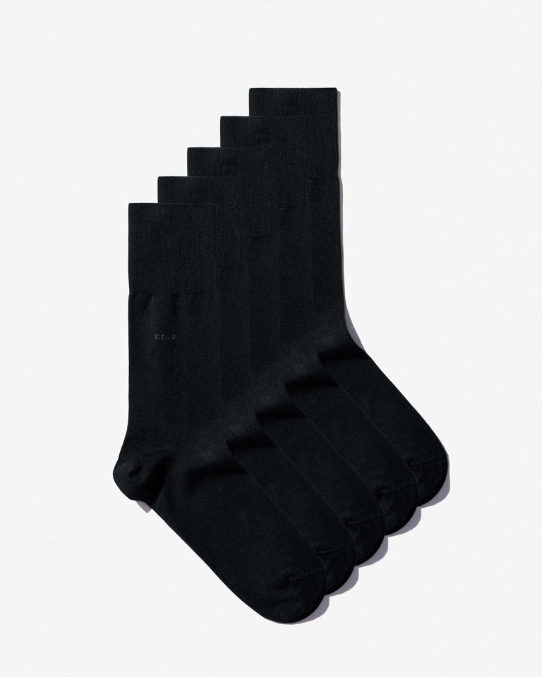 CDLP Mid Length Bamboo Socks Pack of 5 in Black
