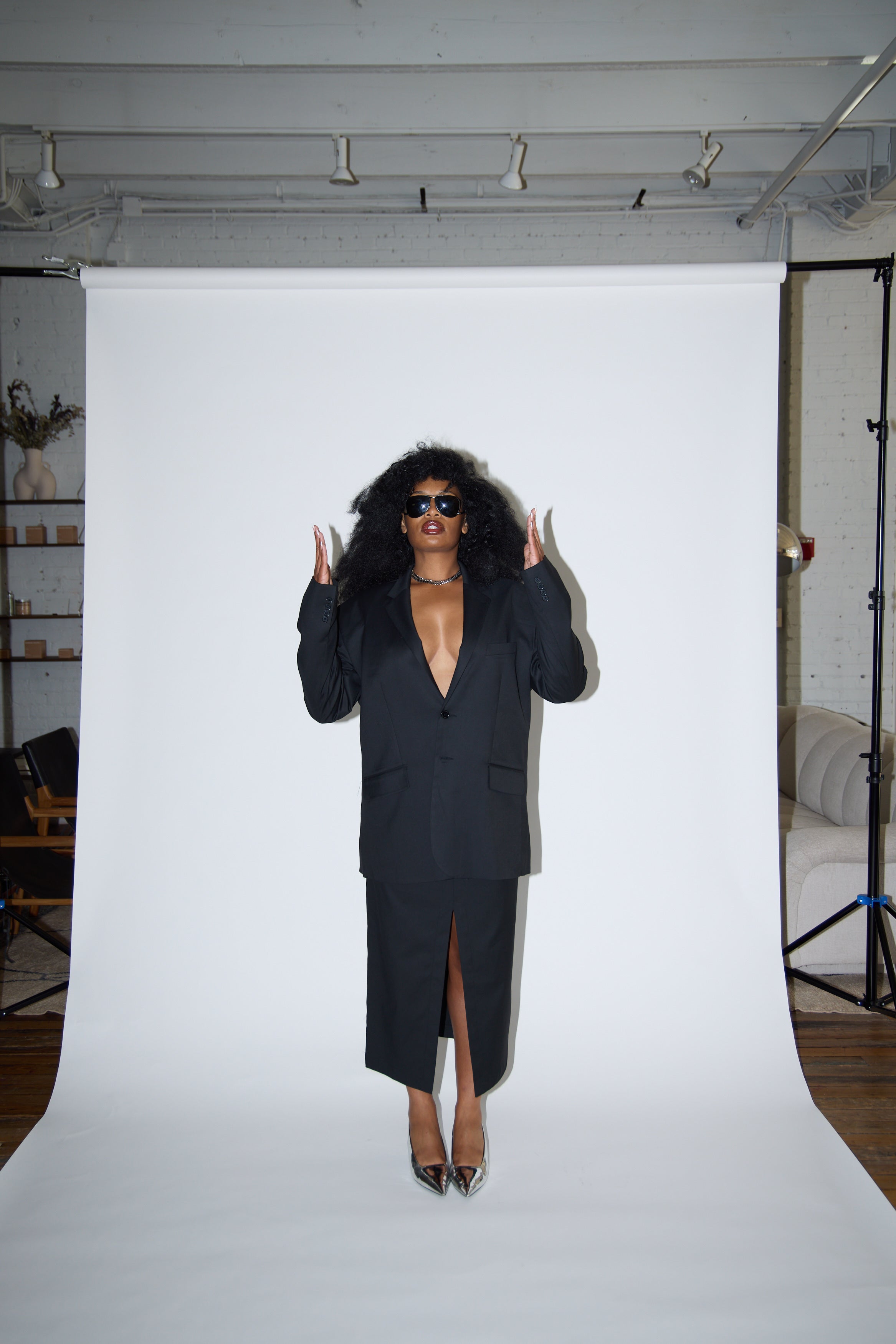 The Black Maxi Blazer by Studio Cut