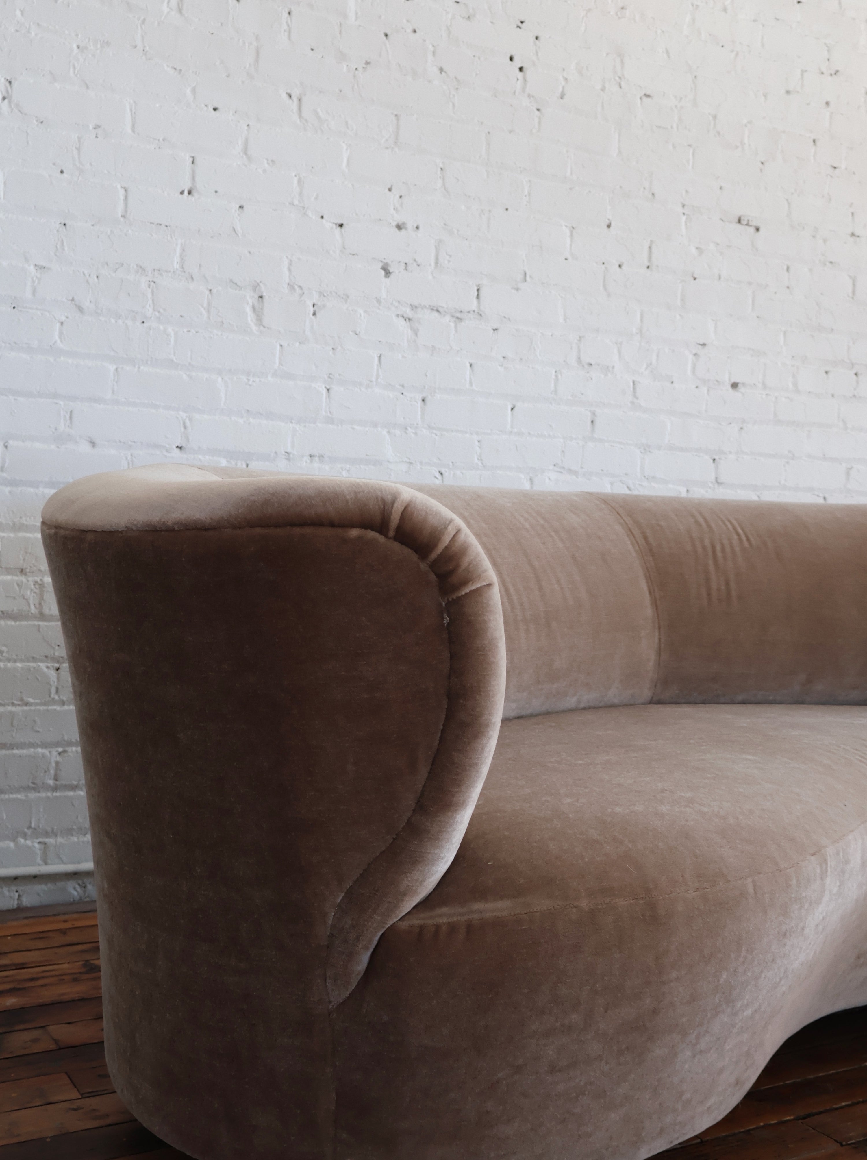 Vintage Italian Mohair Kagan Style Sofa