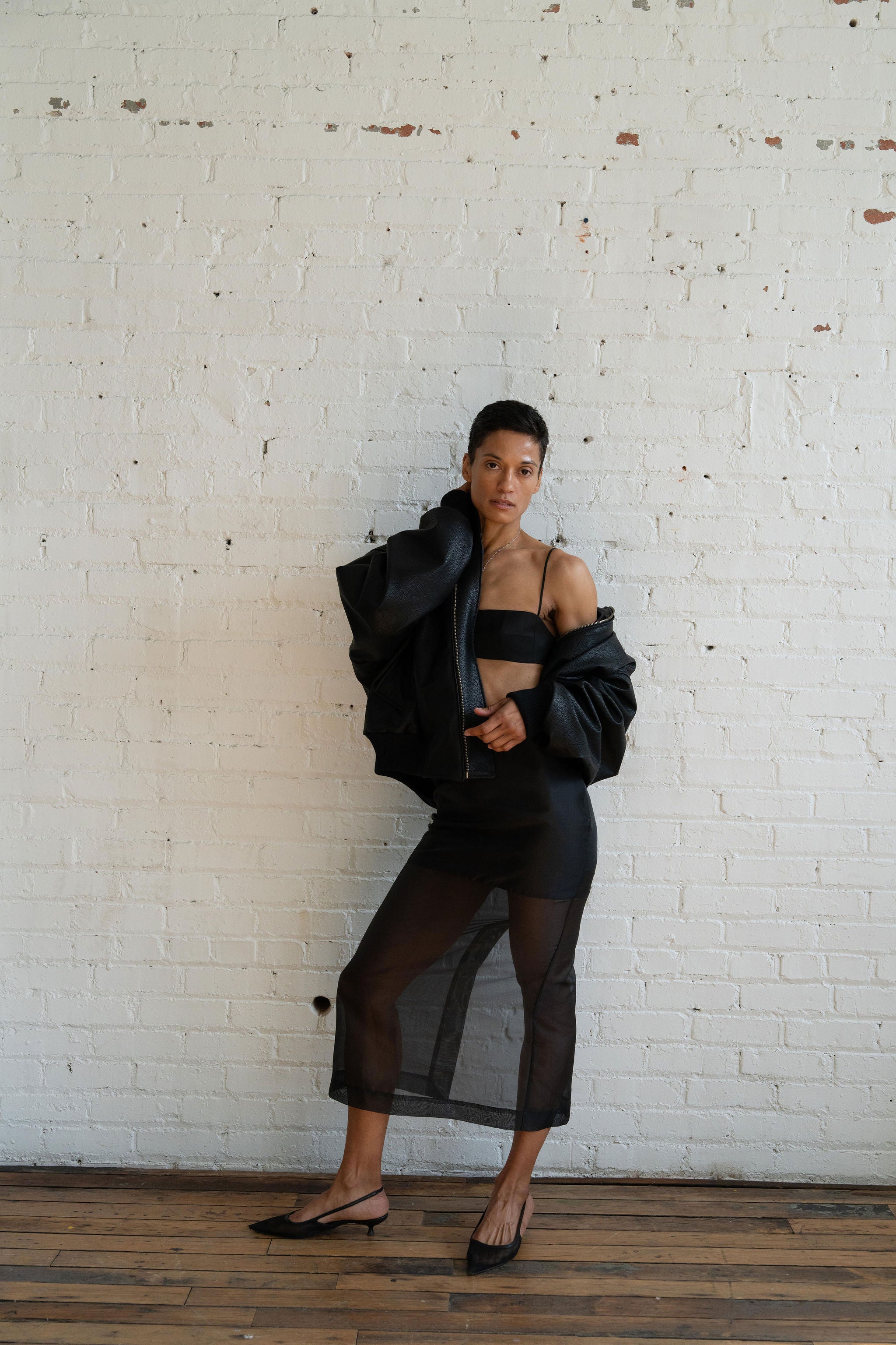 The Organza Skirt in Black by Studio Cut