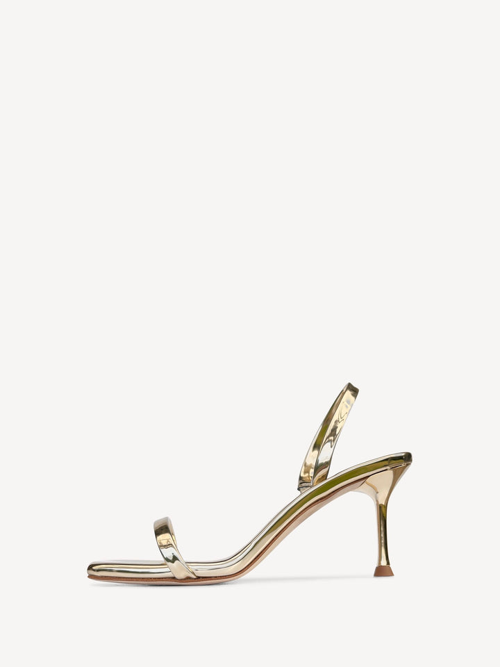 The Bare Minimum Sandalette in Gold Mirror by Anny Nord