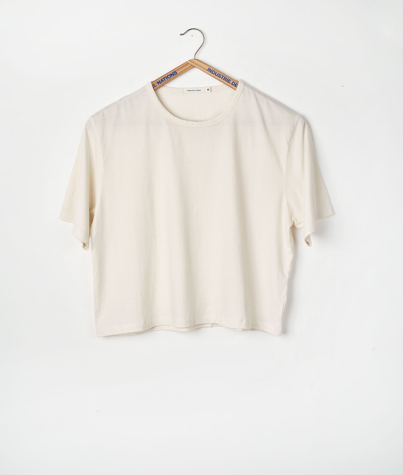 Industry of All Nations Clean Cropped T-Shirt, Undyed