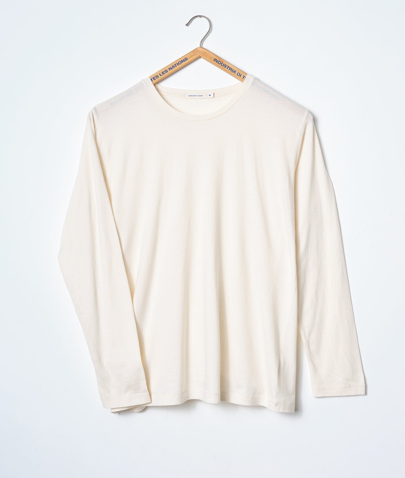 Industry of All Nations Clean Crewneck Long Sleeve T-Shirt, Undyed
