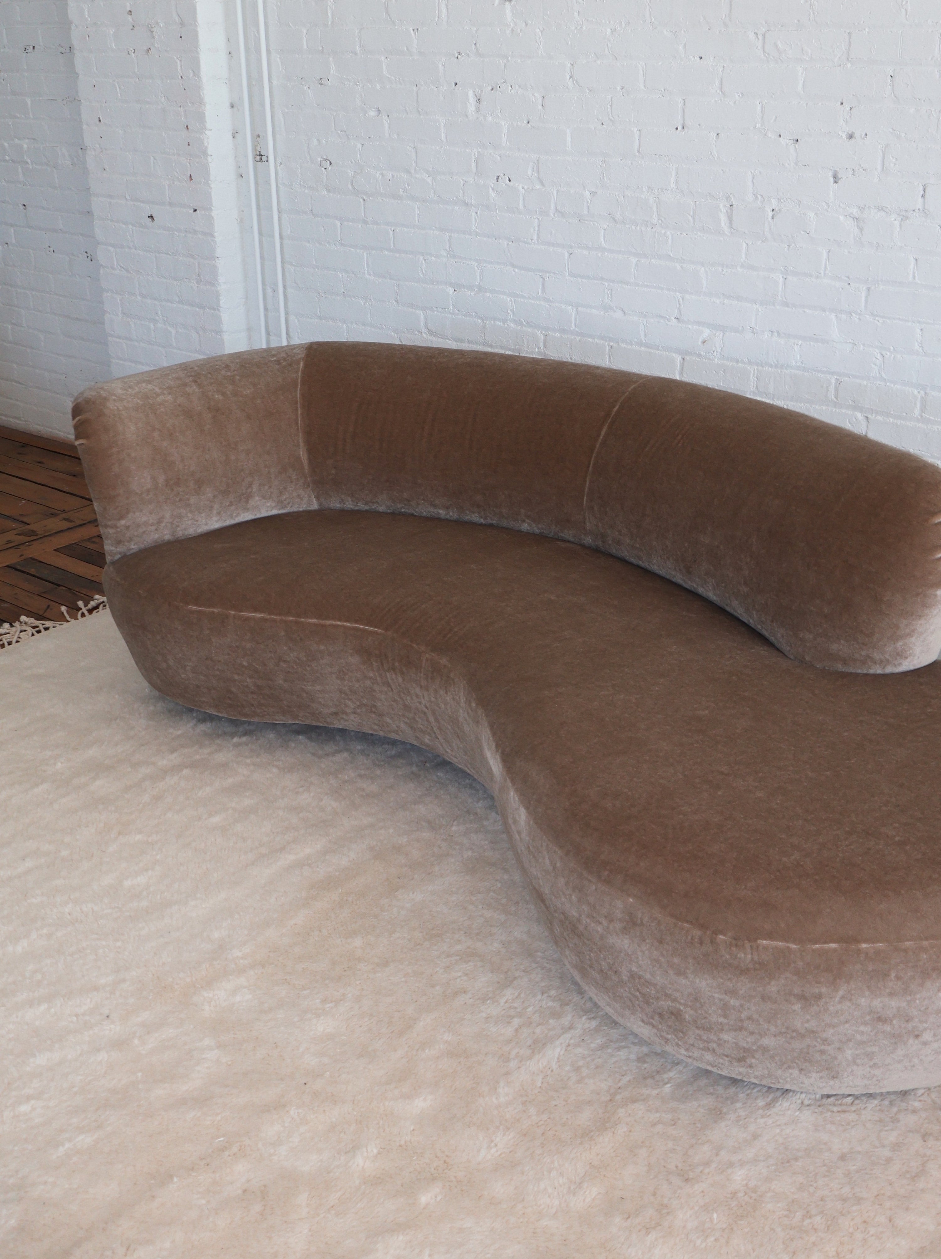 Vintage Italian Mohair Kagan Style Sofa