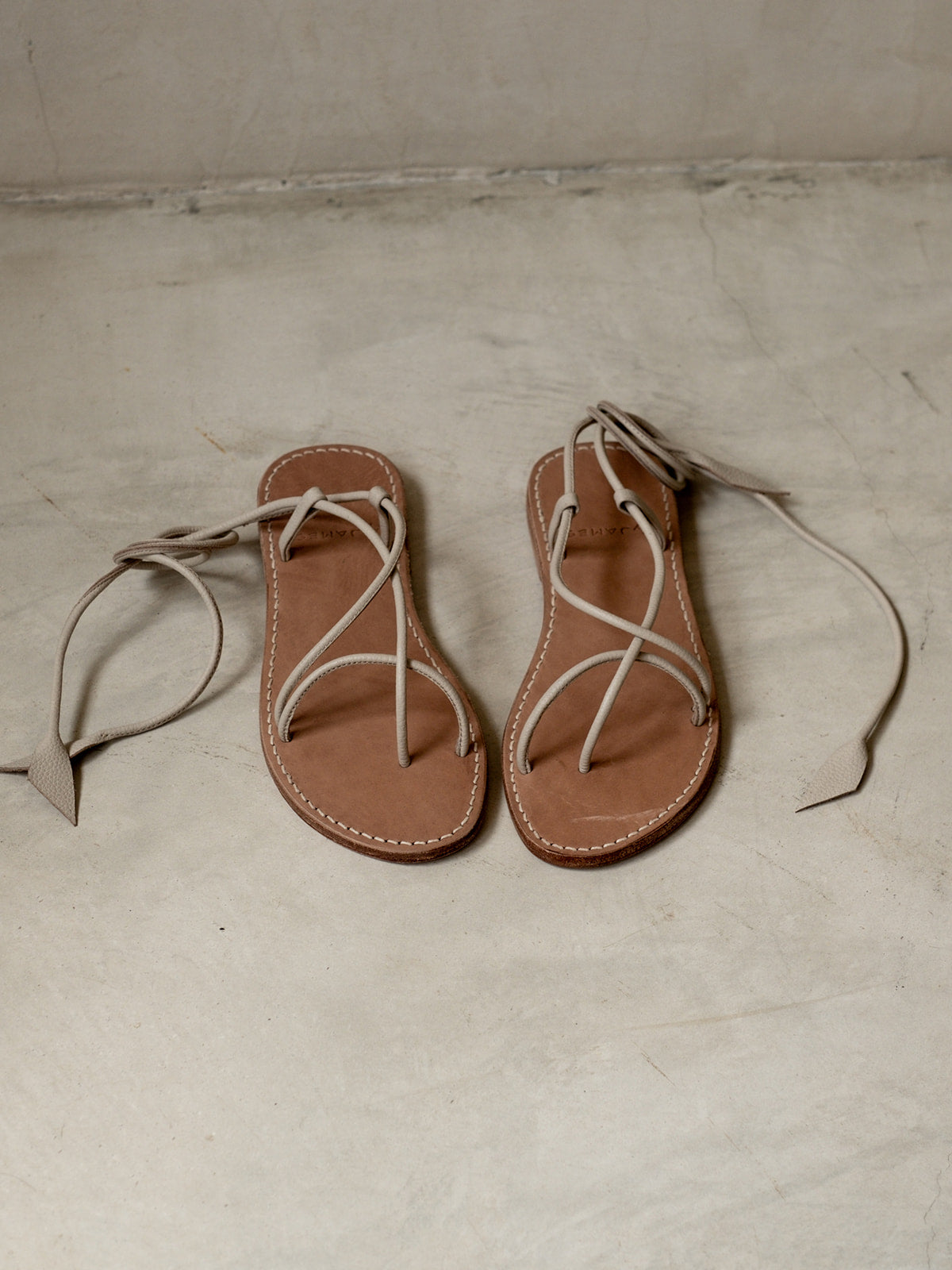 The Lorenza Sandal in Bone from by James