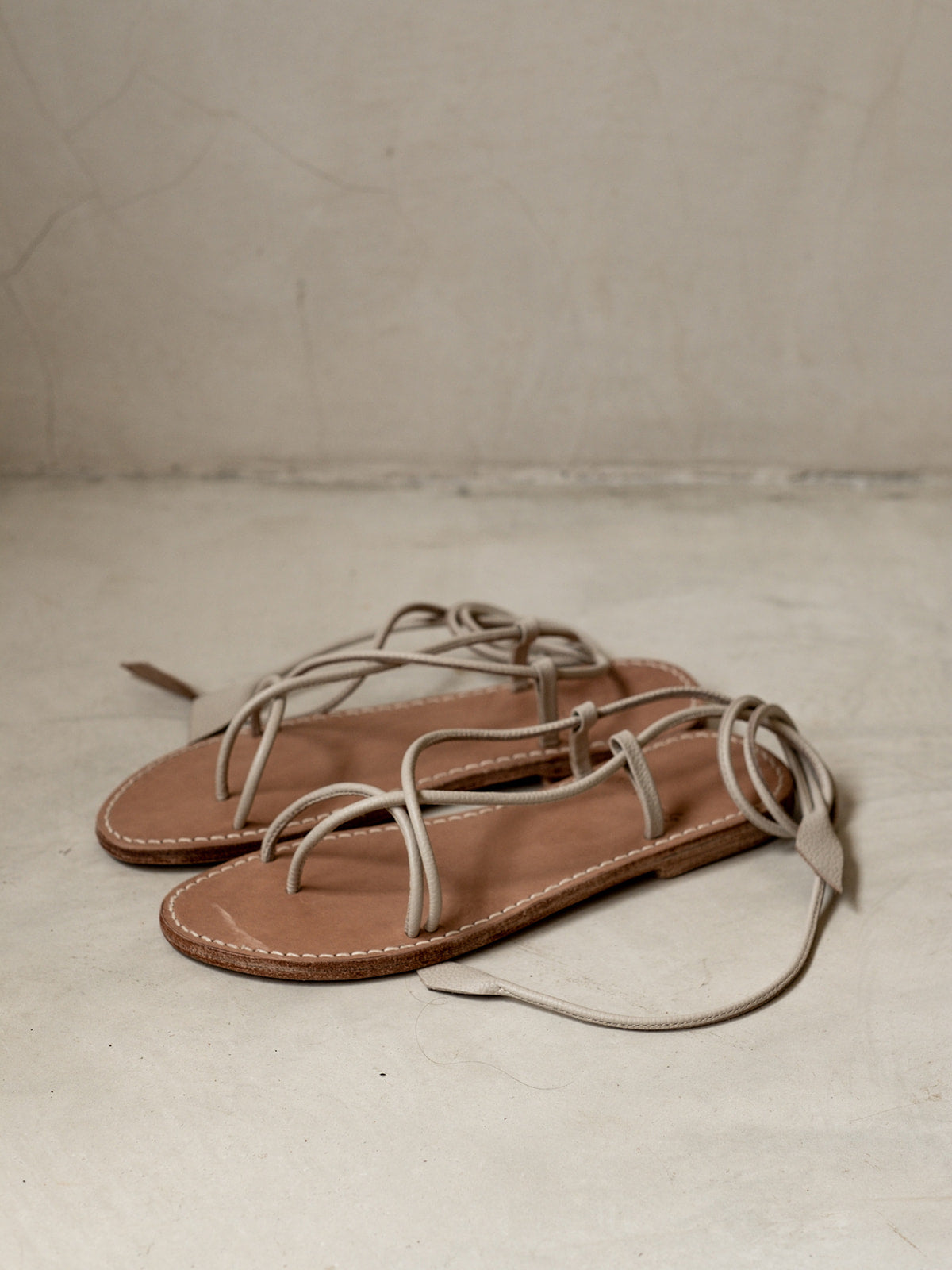 The Lorenza Sandal in Bone from by James