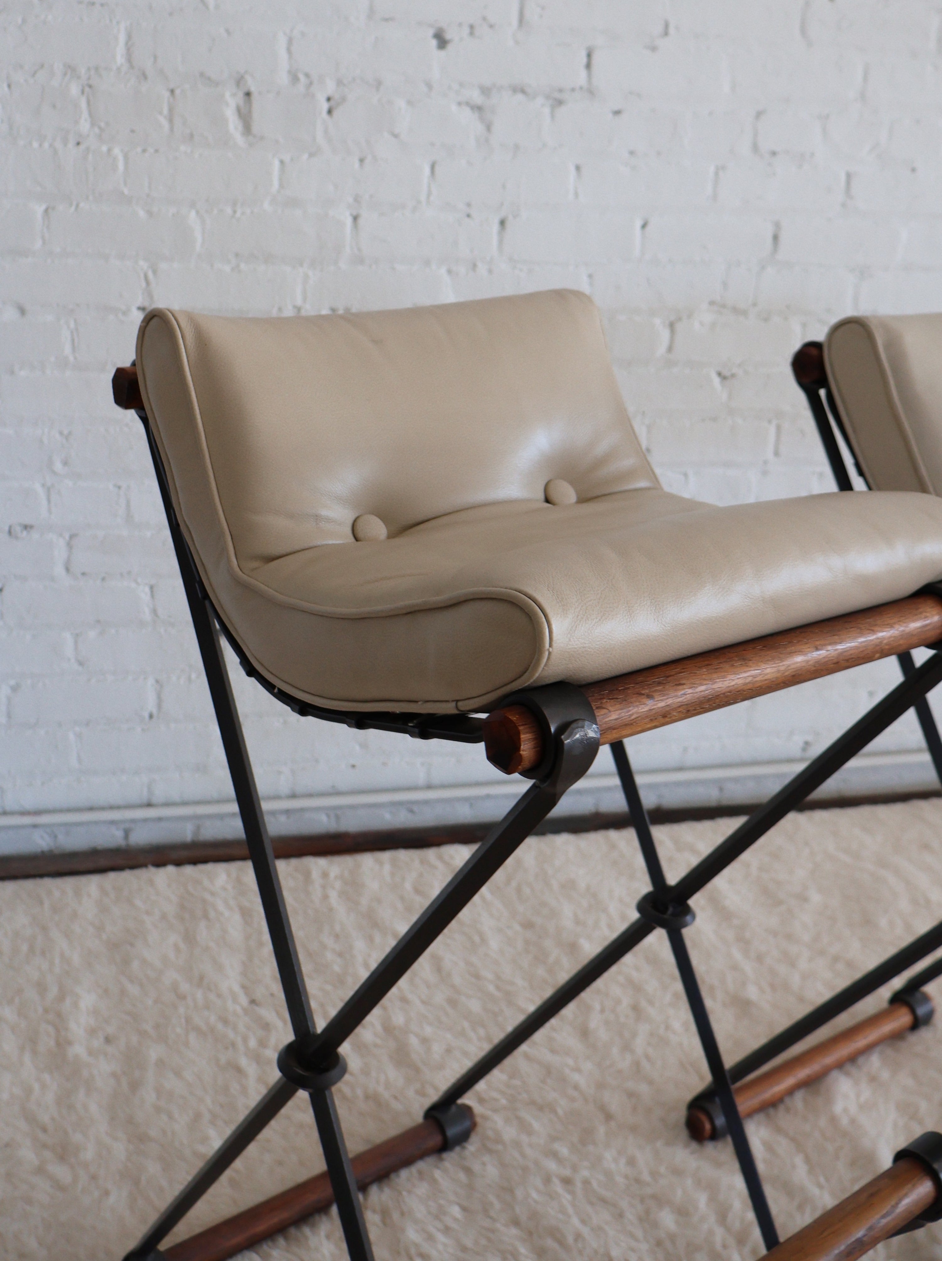 The Vintage Cleo Baldon Iron & Wood Barstools