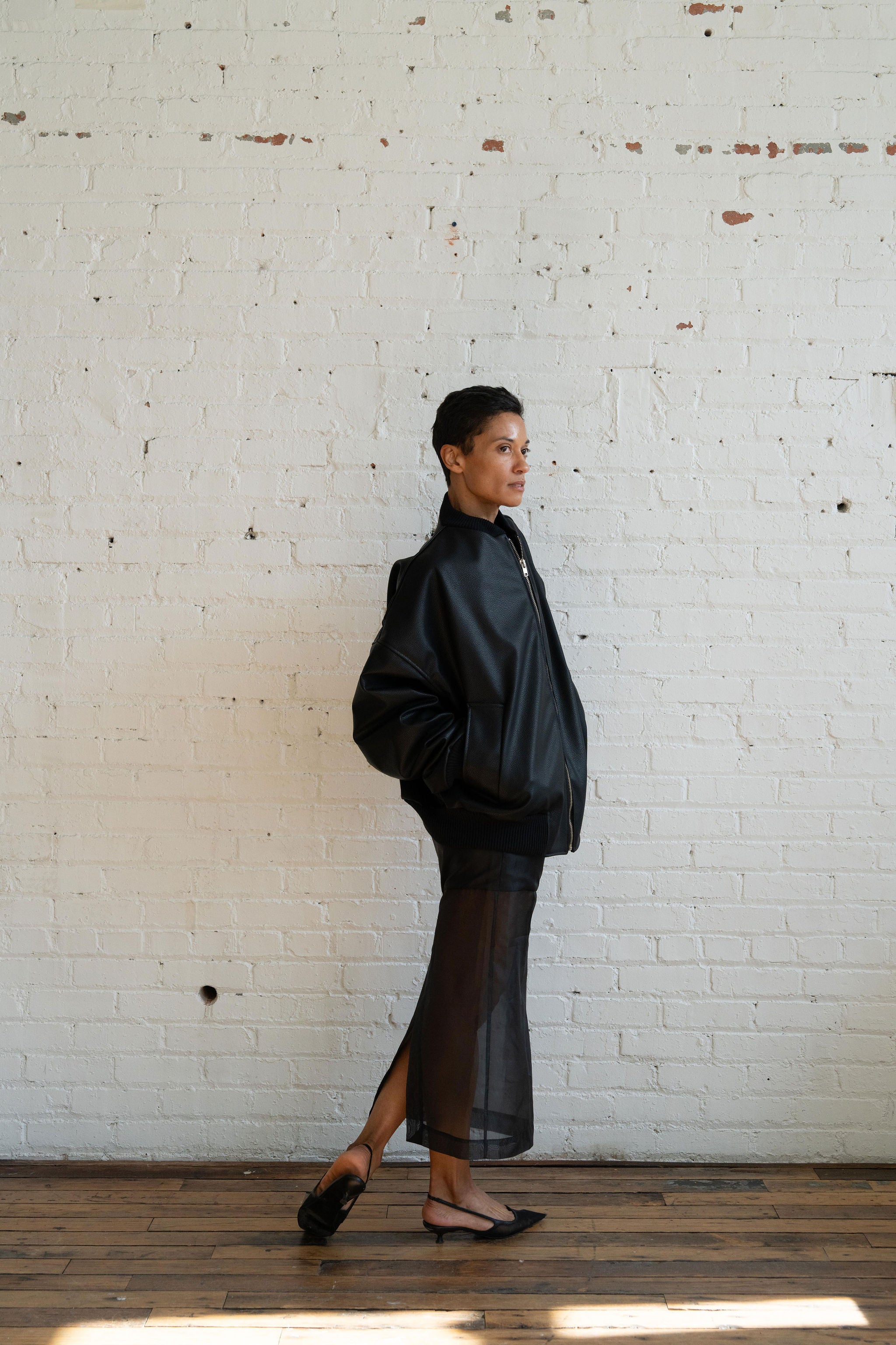 The Organza Skirt in Black by Studio Cut
