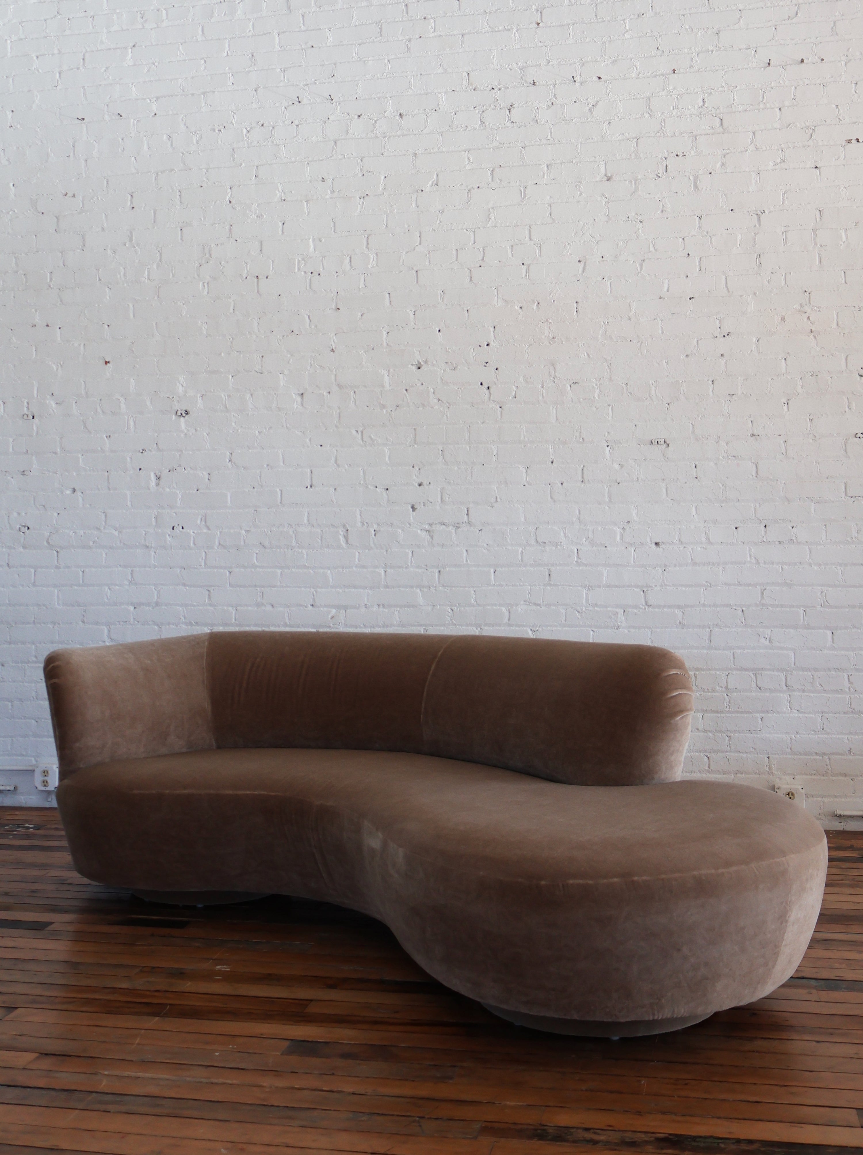Vintage Italian Mohair Kagan Style Sofa