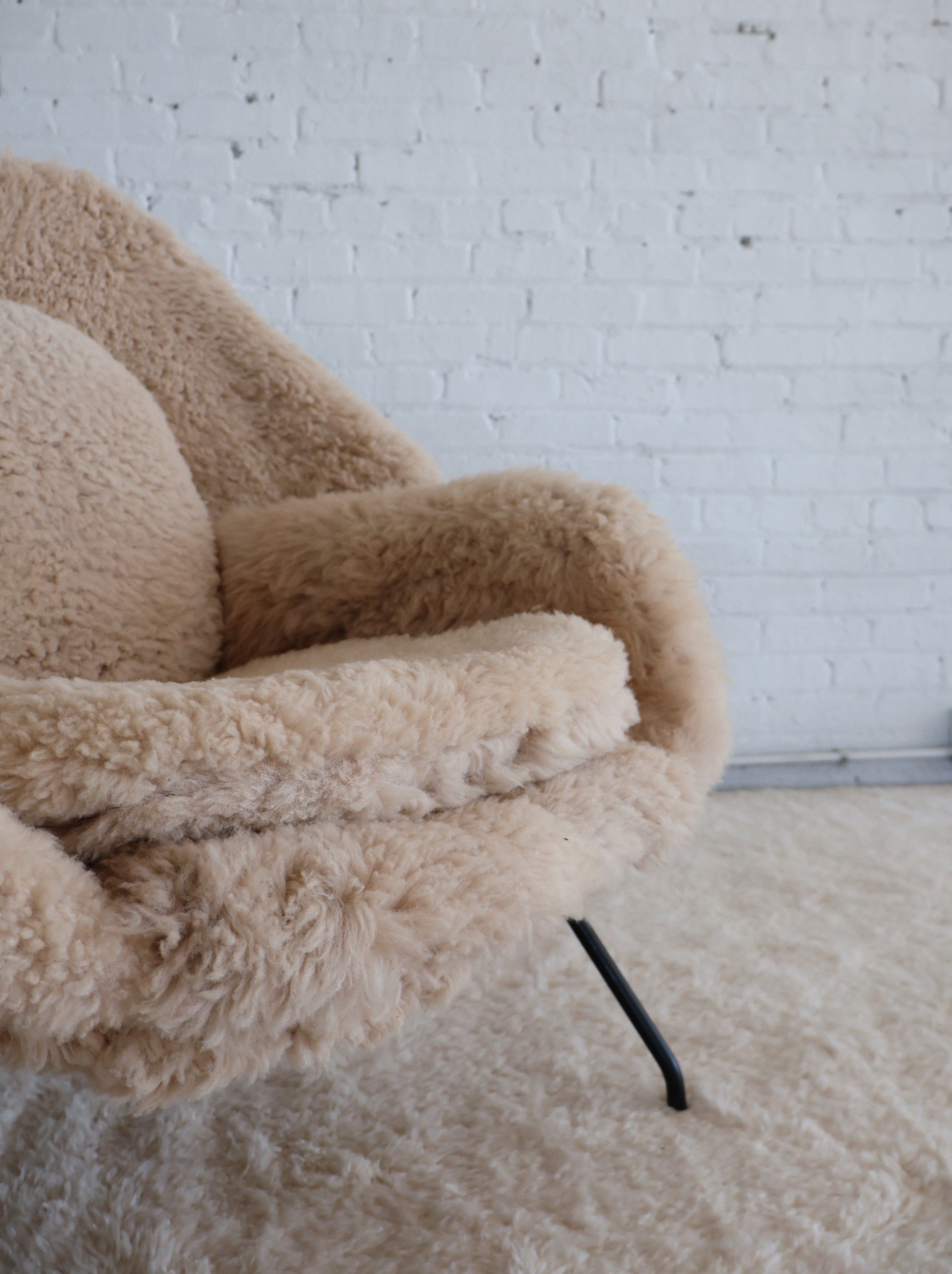 Custom Eero Saarinen Sustainable Sheepskin Womb Chair