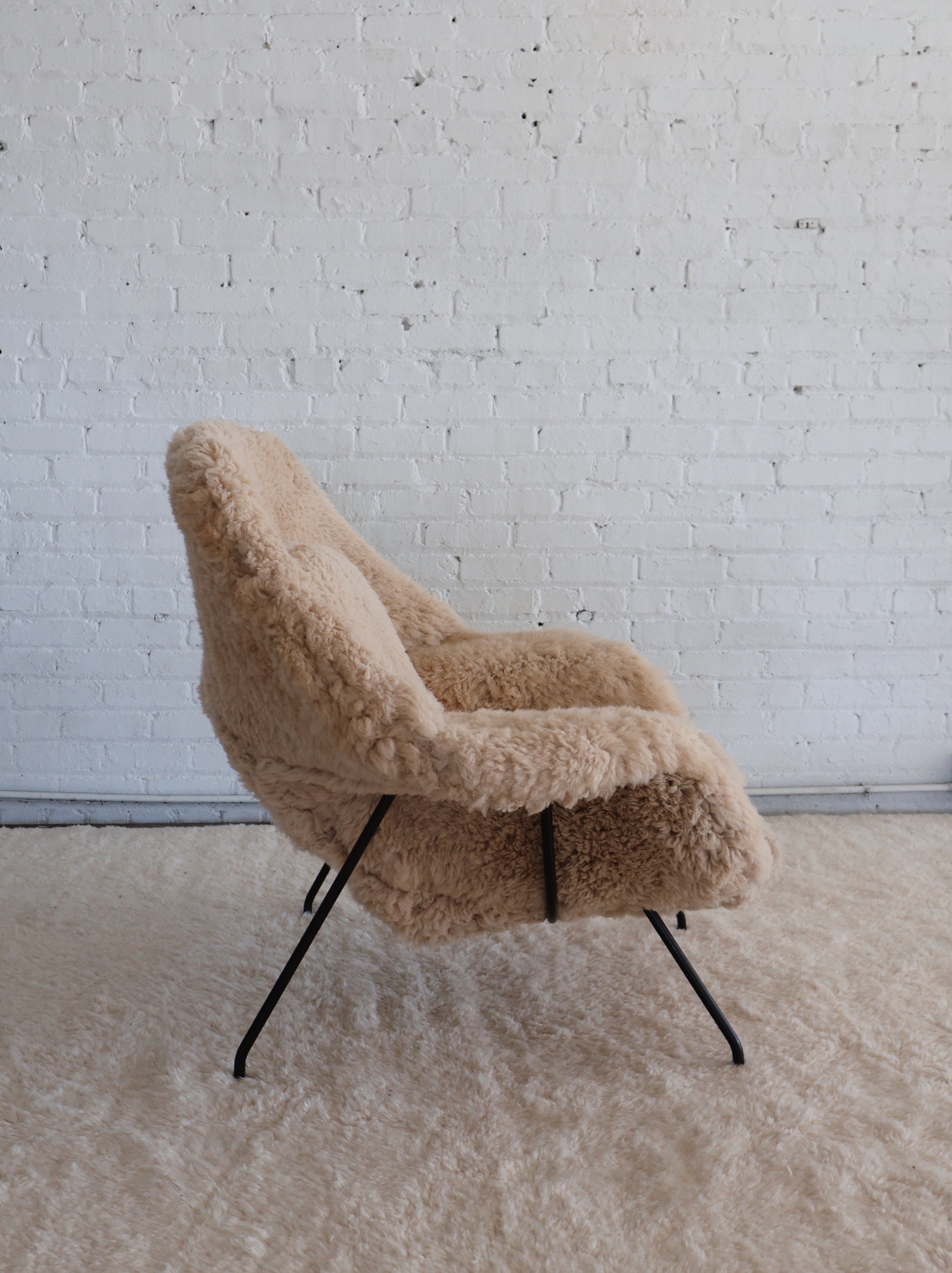 Custom Eero Saarinen Sustainable Sheepskin Womb Chair