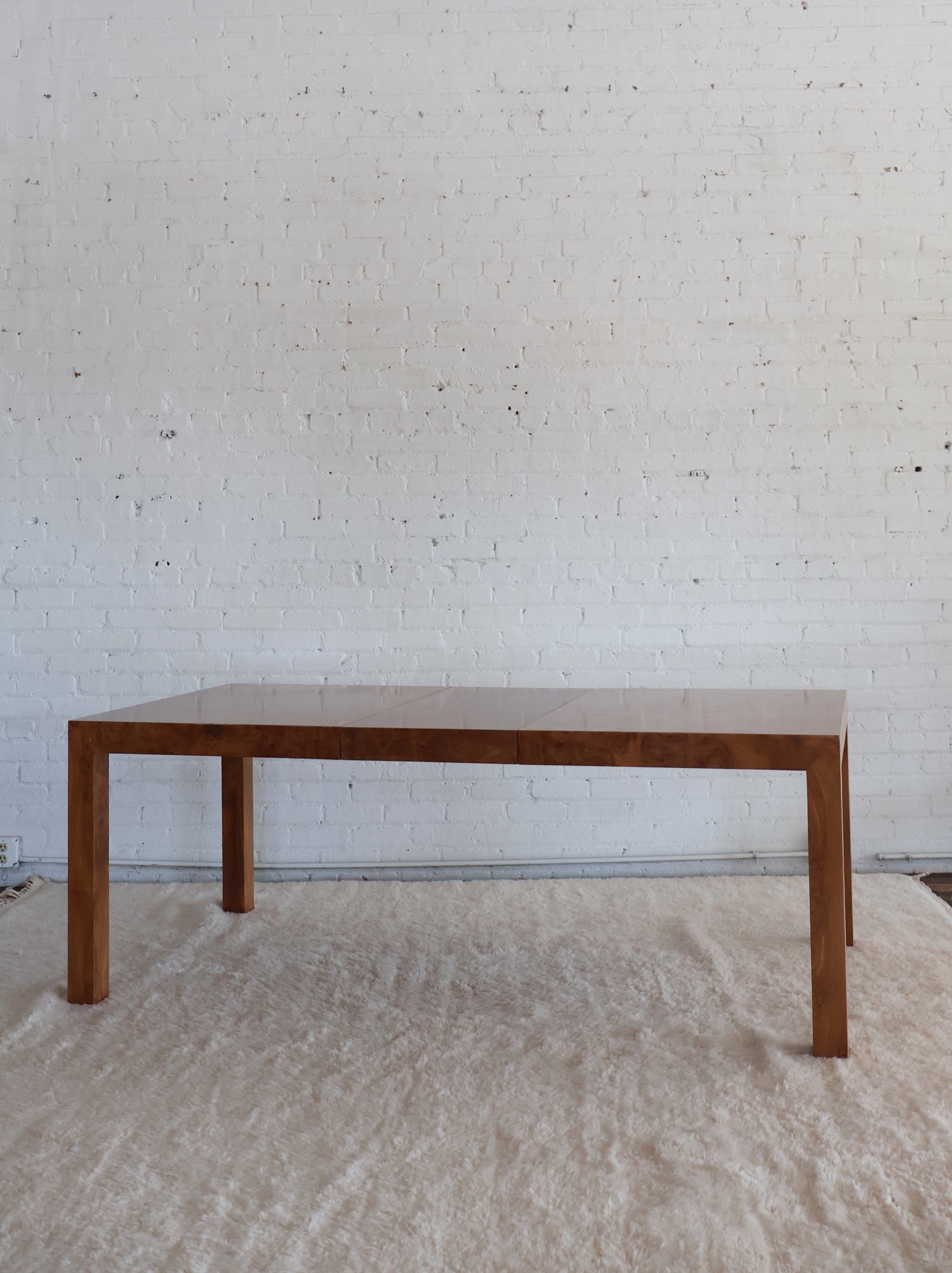 Vintage Milo Baughman Burlwood Dining Table