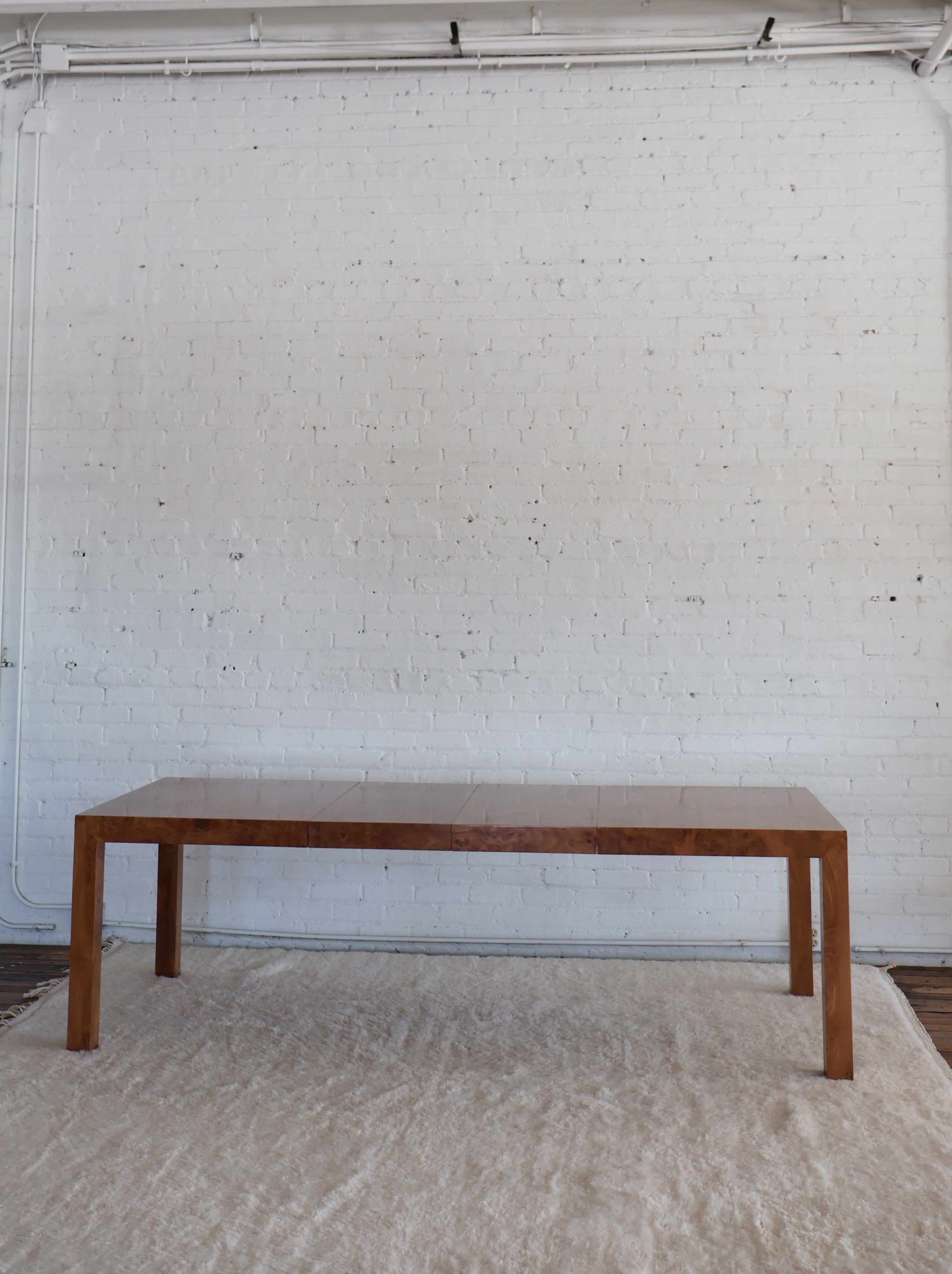 Vintage Milo Baughman Burlwood Dining Table