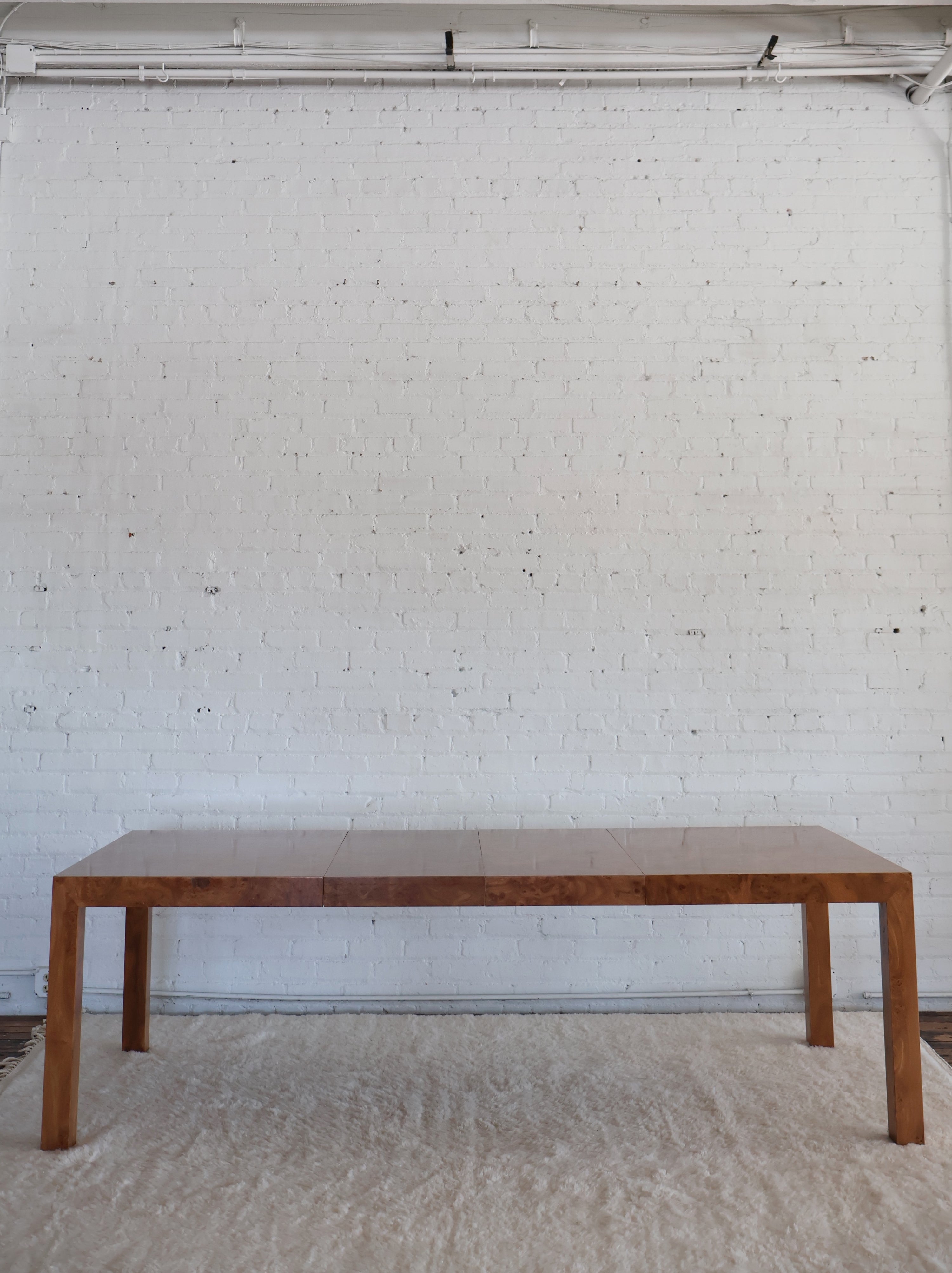 Vintage Milo Baughman Burlwood Dining Table