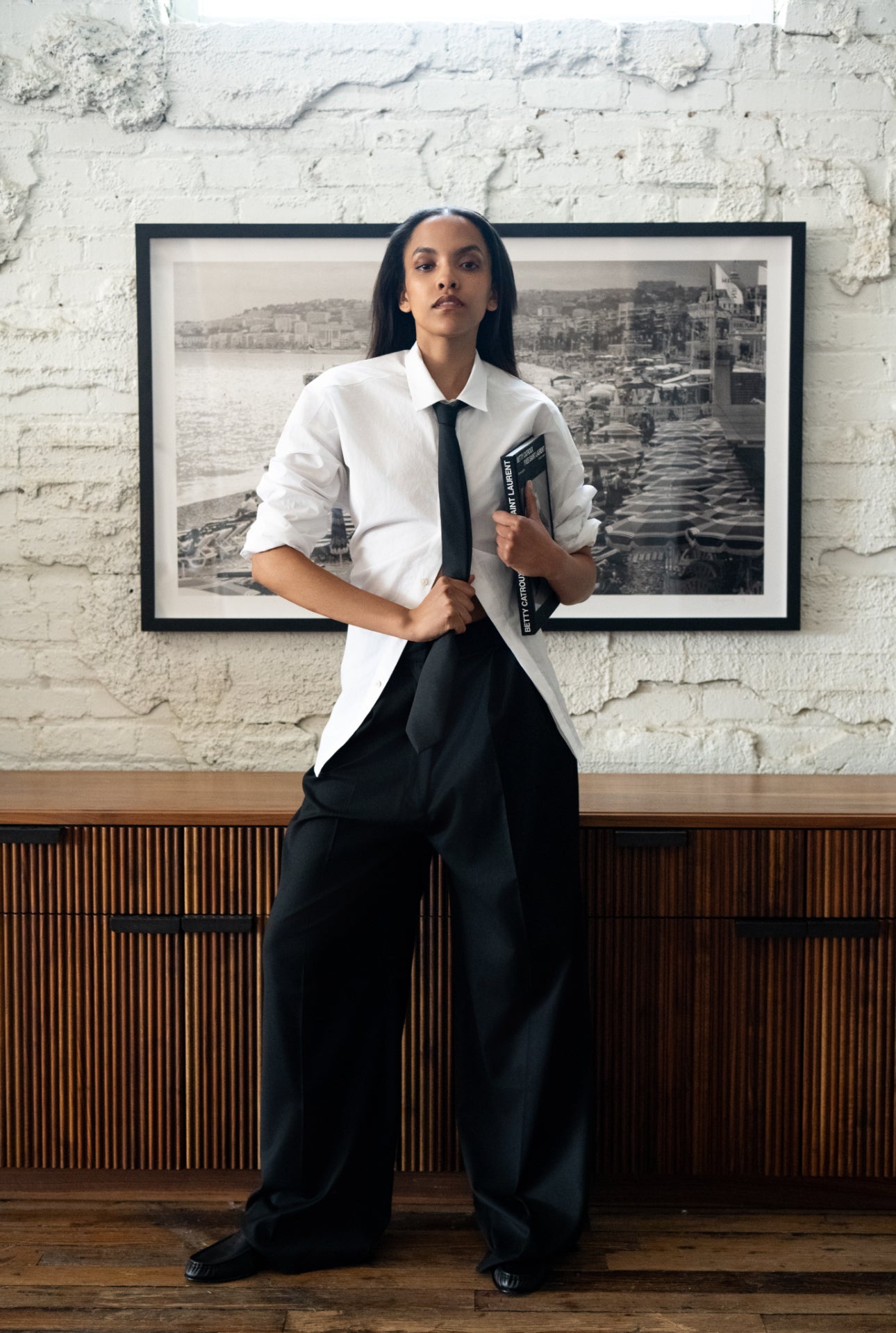 The Pleated Pant in Black by Studio Cut