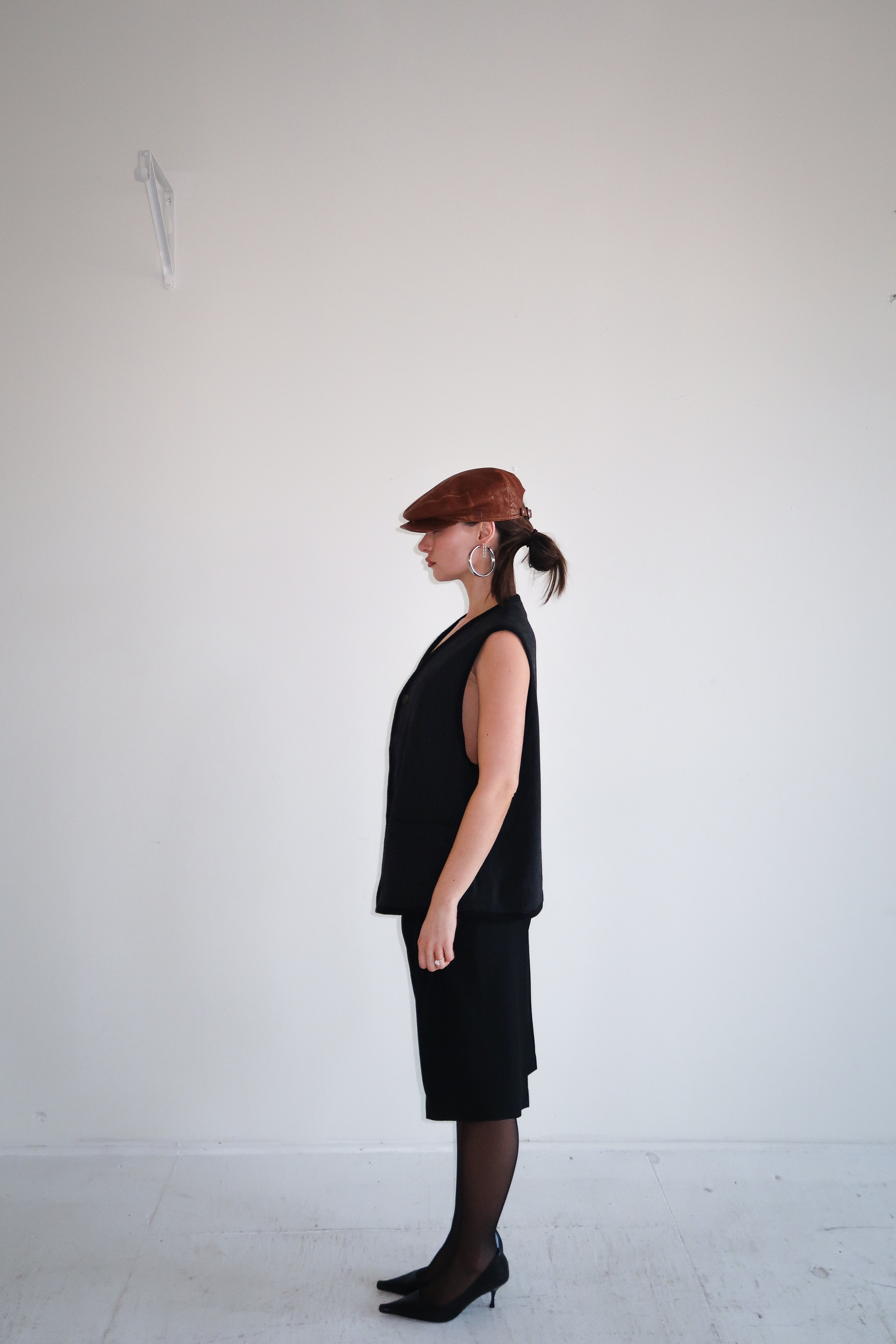 The Leather Cap by Miu Miu
