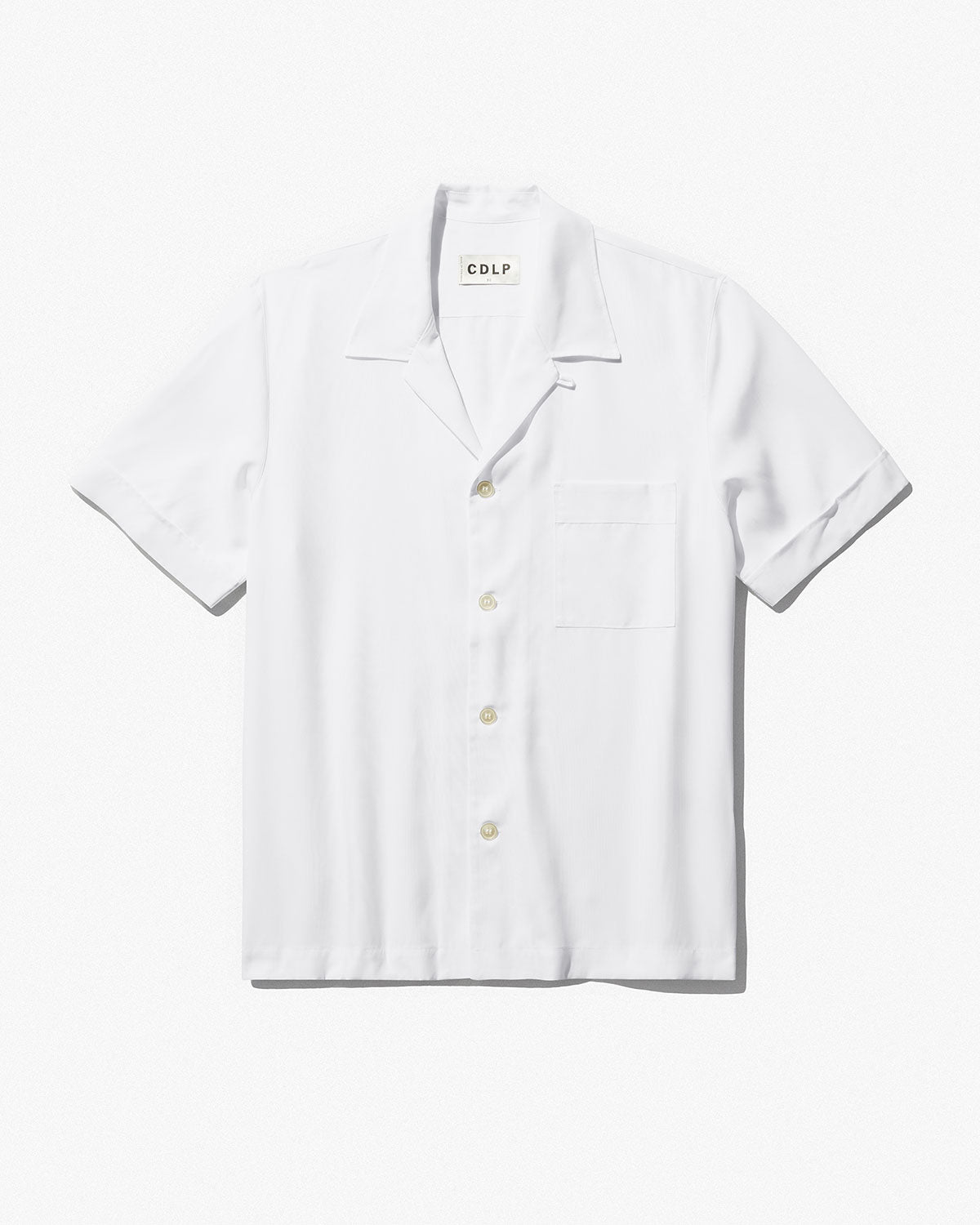 CDLP Short Sleeve Pyjama Shirt in White