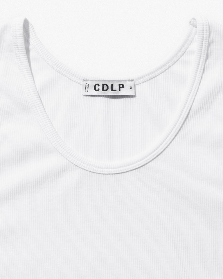 CDLP Rib Tank Top in White