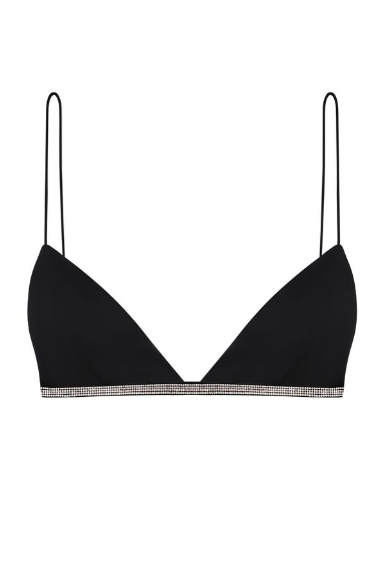 The Rosie Silk Bra in Black by Nué