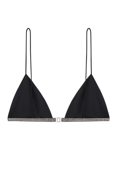 The Rosie Silk Bra in Black by Nué