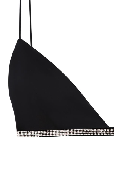 The Rosie Silk Bra in Black by Nué