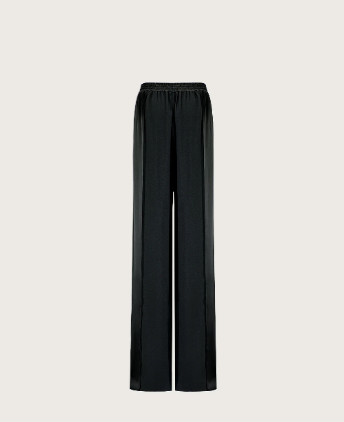 Bevza Wide-Leg Trousers in Black