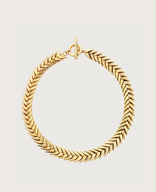 Bevza Spikelet Necklace in Gold
