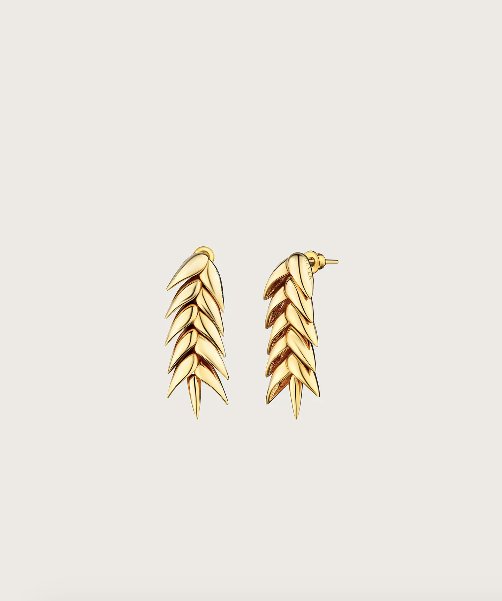 Bevza Spikelet Short Earrings in Gold