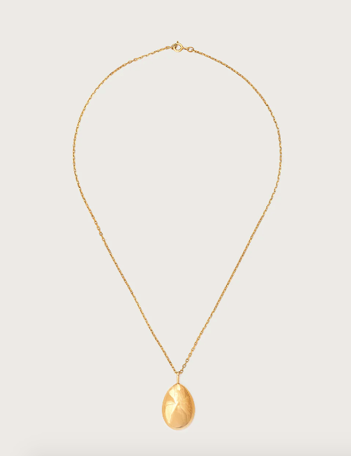 Bevza Small Egg Pendant in Gold
