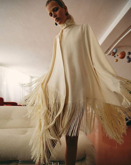 The Piccolo Mrs. Ross Kaftan in Ivory by Taller Marmo
