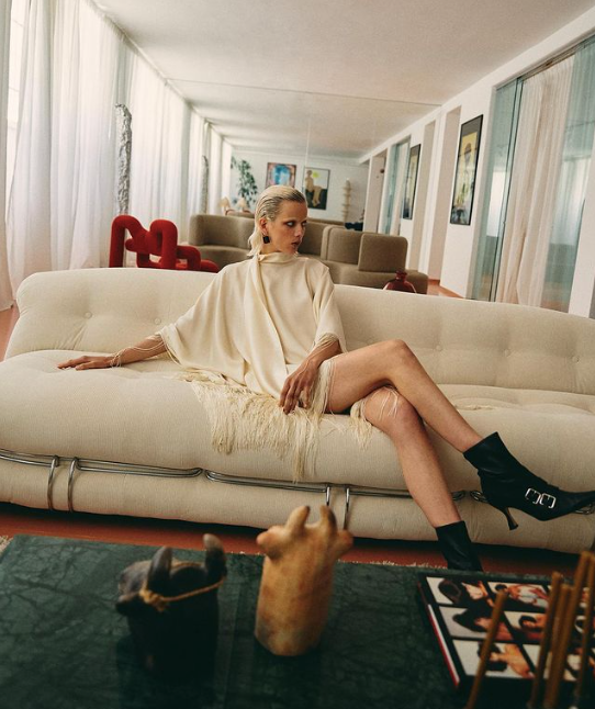 The Piccolo Mrs. Ross Kaftan in Ivory by Taller Marmo