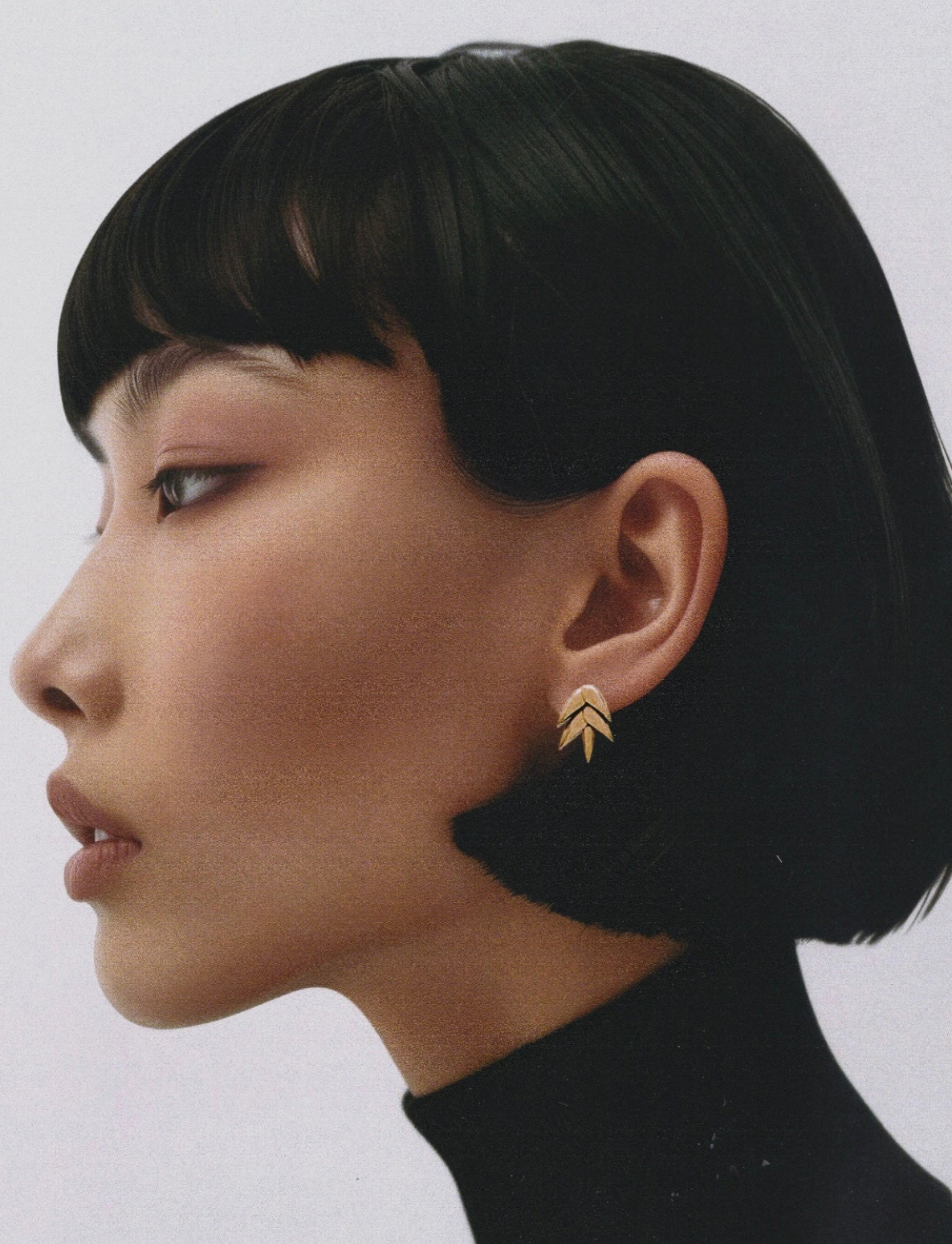 The Mini Spikelet Earrings in Gold by Bevza