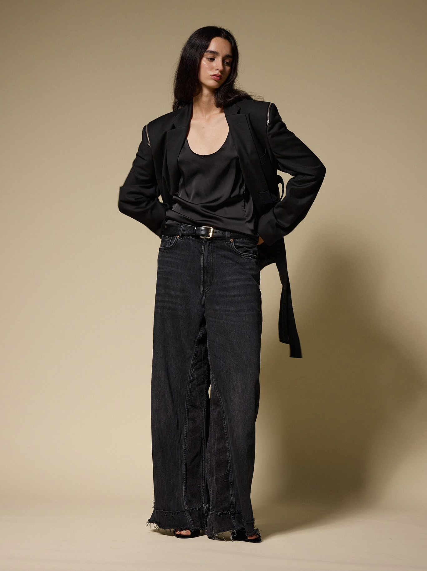 The Wide Leg Black Jeans by Studio Cut