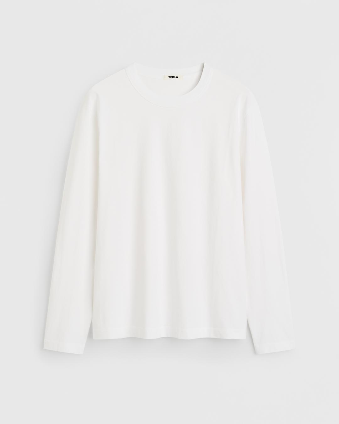The White Long Sleeve T-Shirt by Tekla – Blackbird Collection
