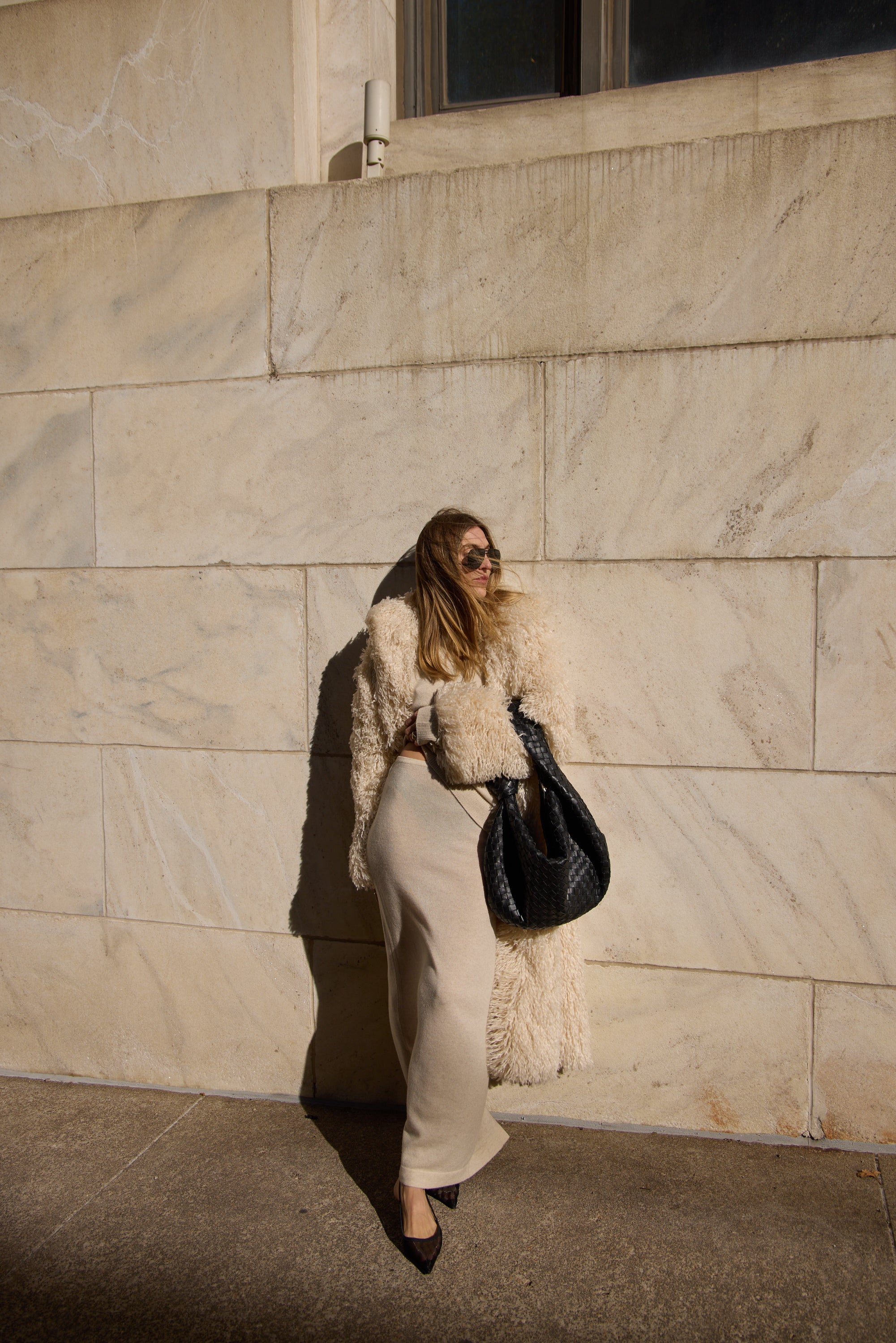 The Emma Cashmere Skirt in Oatmeal by Éterne