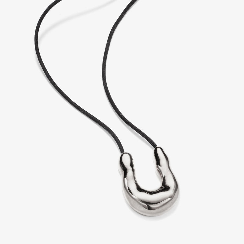 AGMES Wishbone Pendant in Sterling Silver